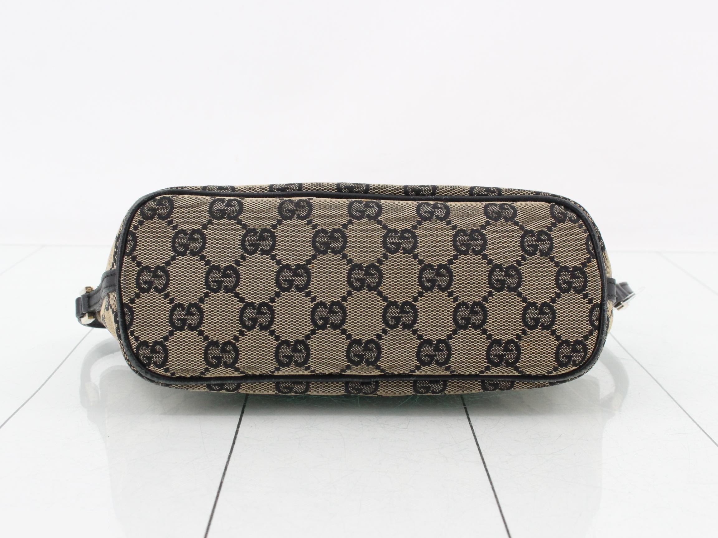 1 handle, beige/black leather/black, logo plate — view 3