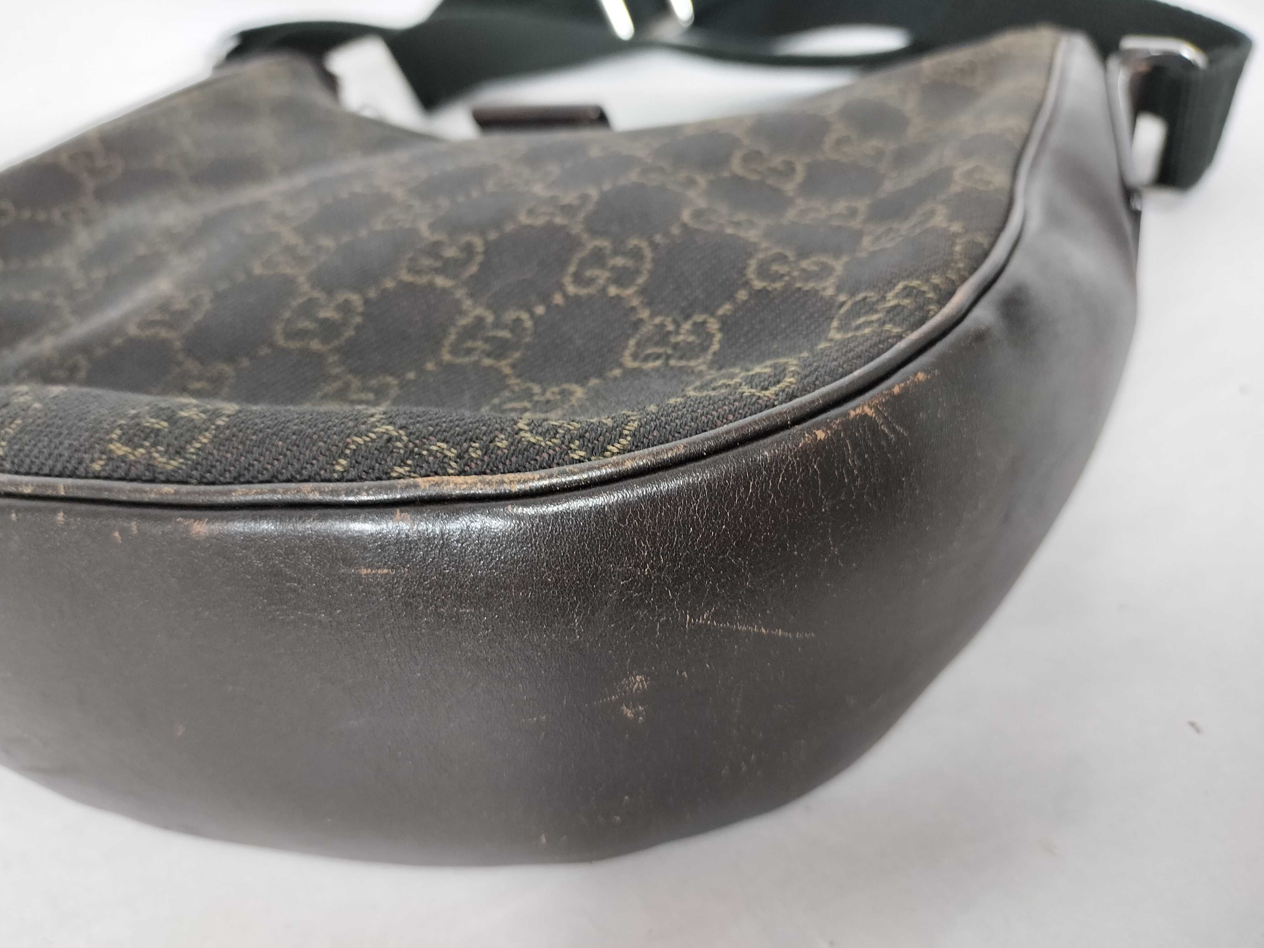 GG Canvas Gucci Denim Shoulder Bag — view 6