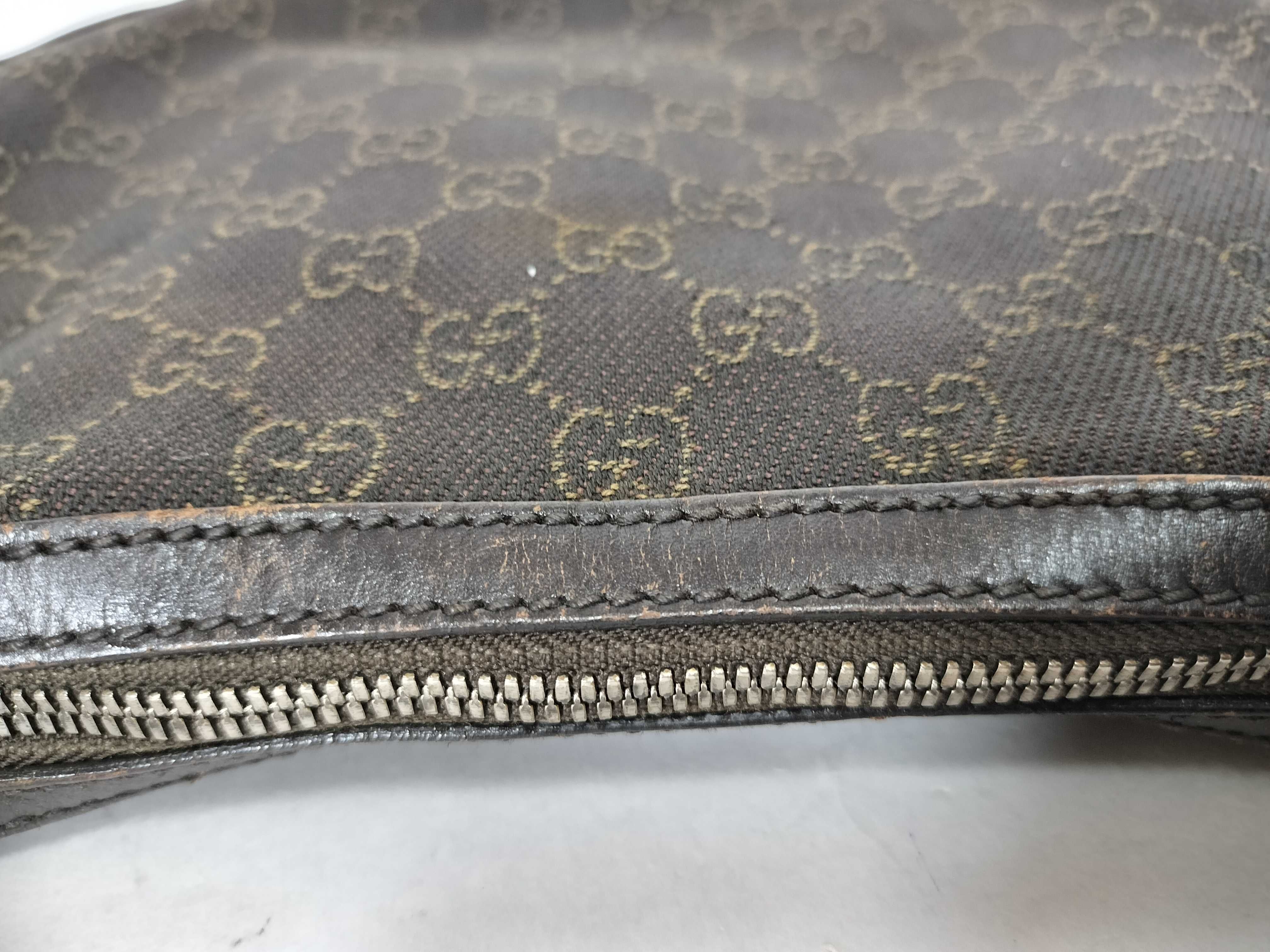 GG Canvas Gucci Denim Shoulder Bag — view 9