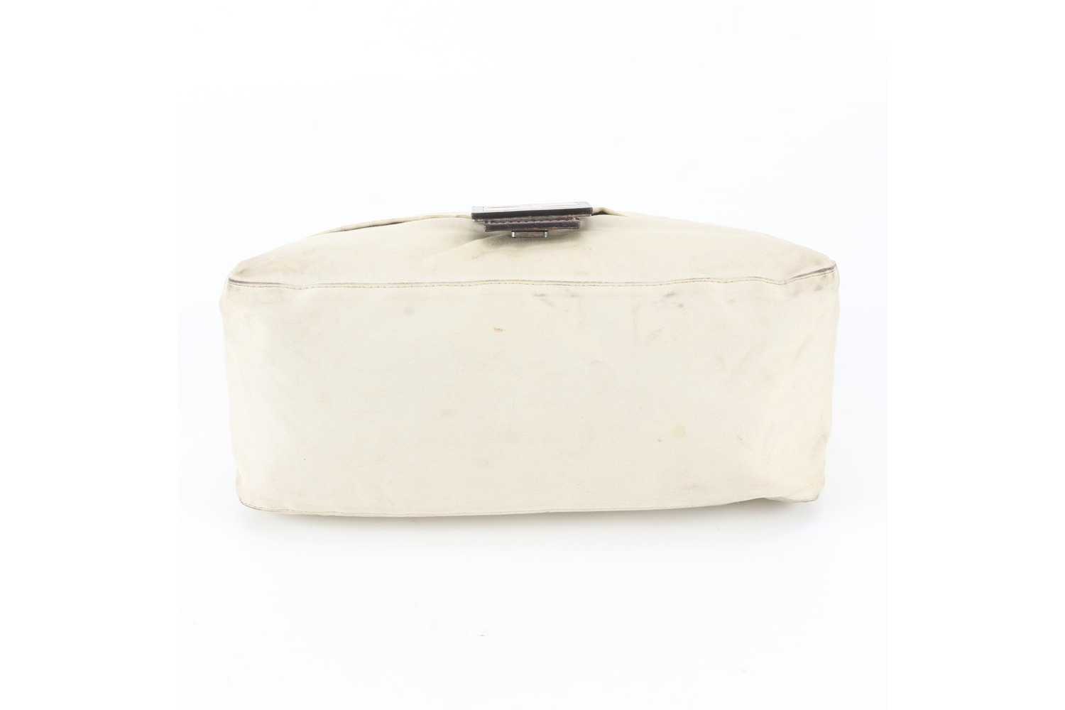 Mamma Bucket Baguette FF Hardware Leather Canvas Shoulder Bag — view 6