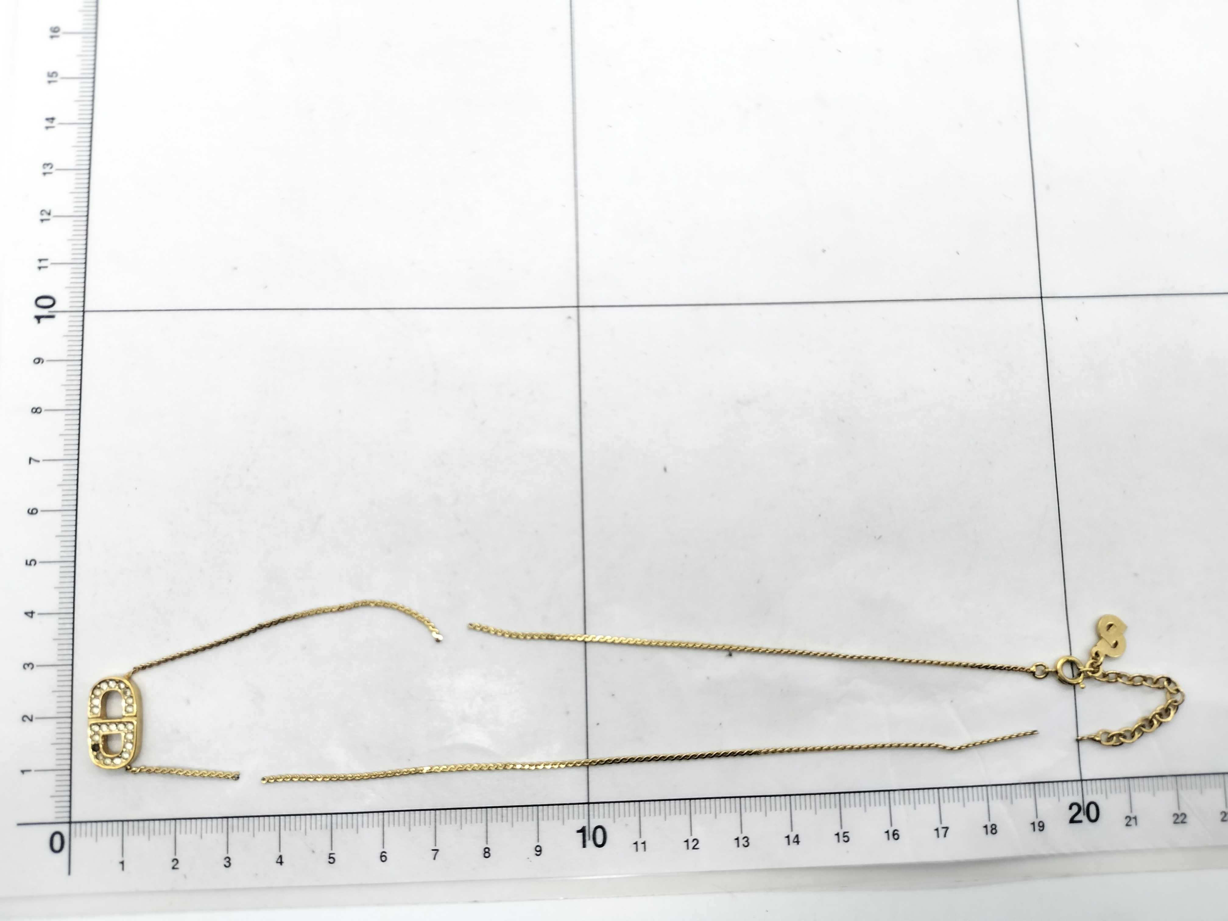 CD logo gold accessory necklace — view 8