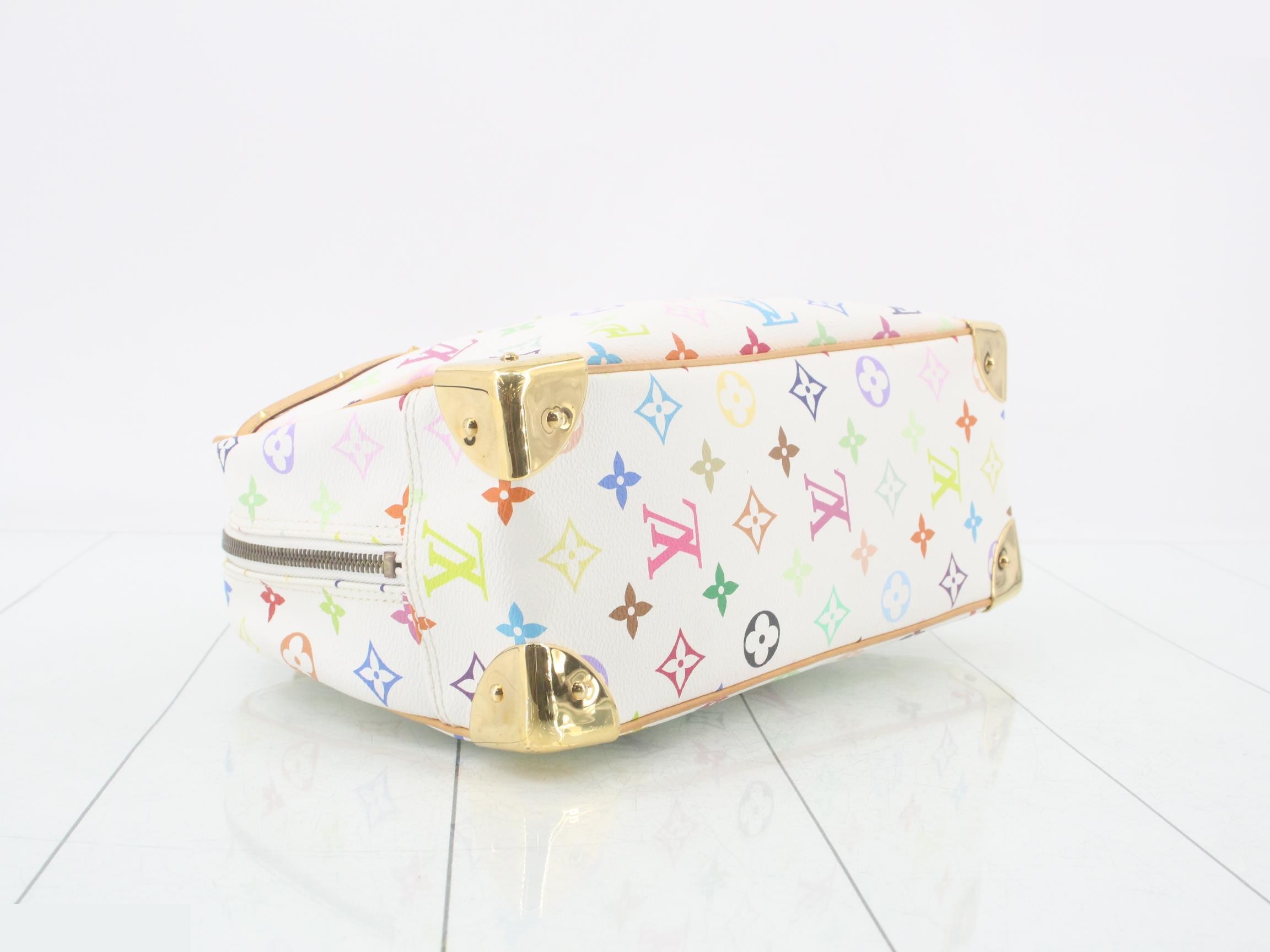 Monogram Multicolore Trouville Blanc Handbag — view 5