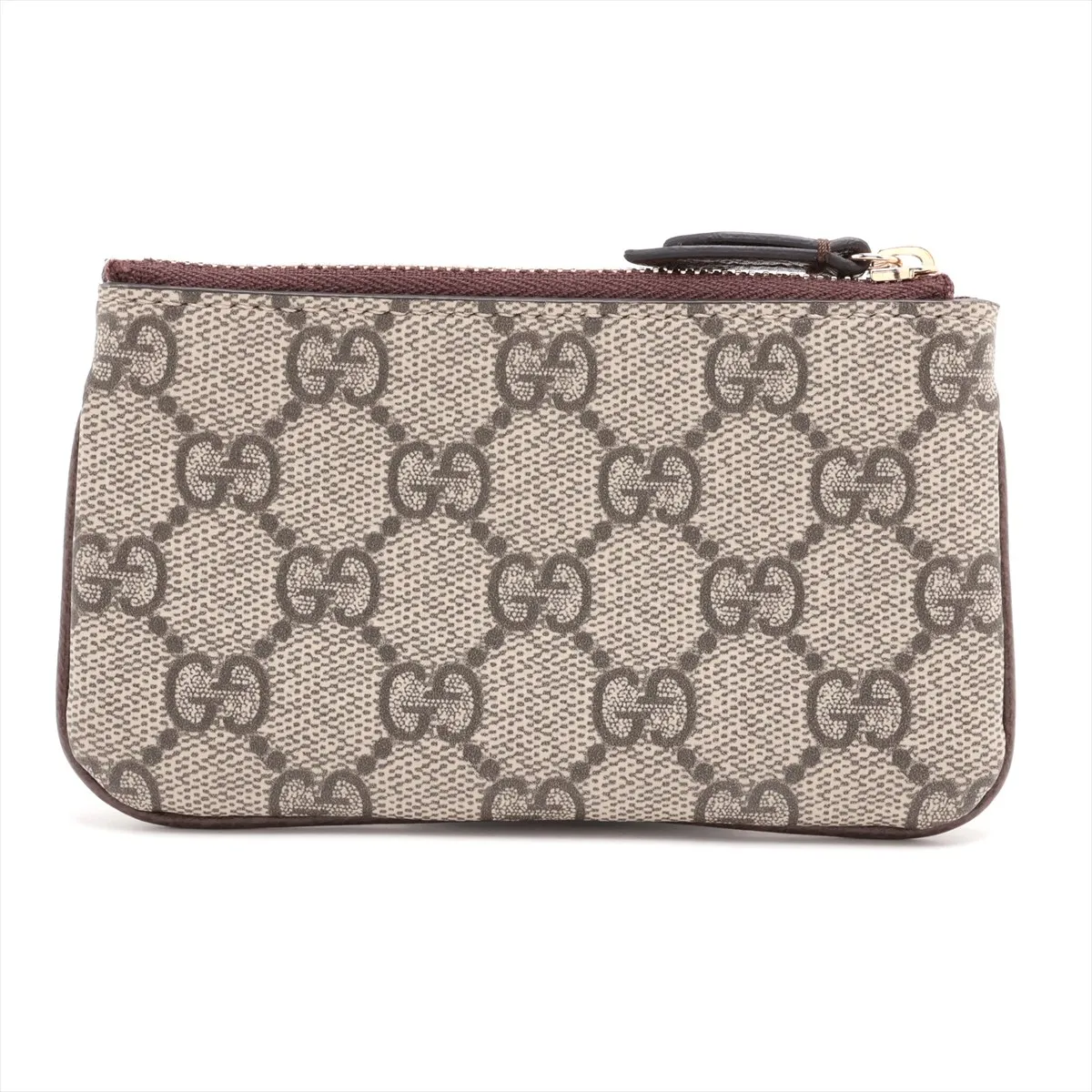 Ophidia GG Supreme PVC x Leather Coin Case, Beige, 838466 — view 2