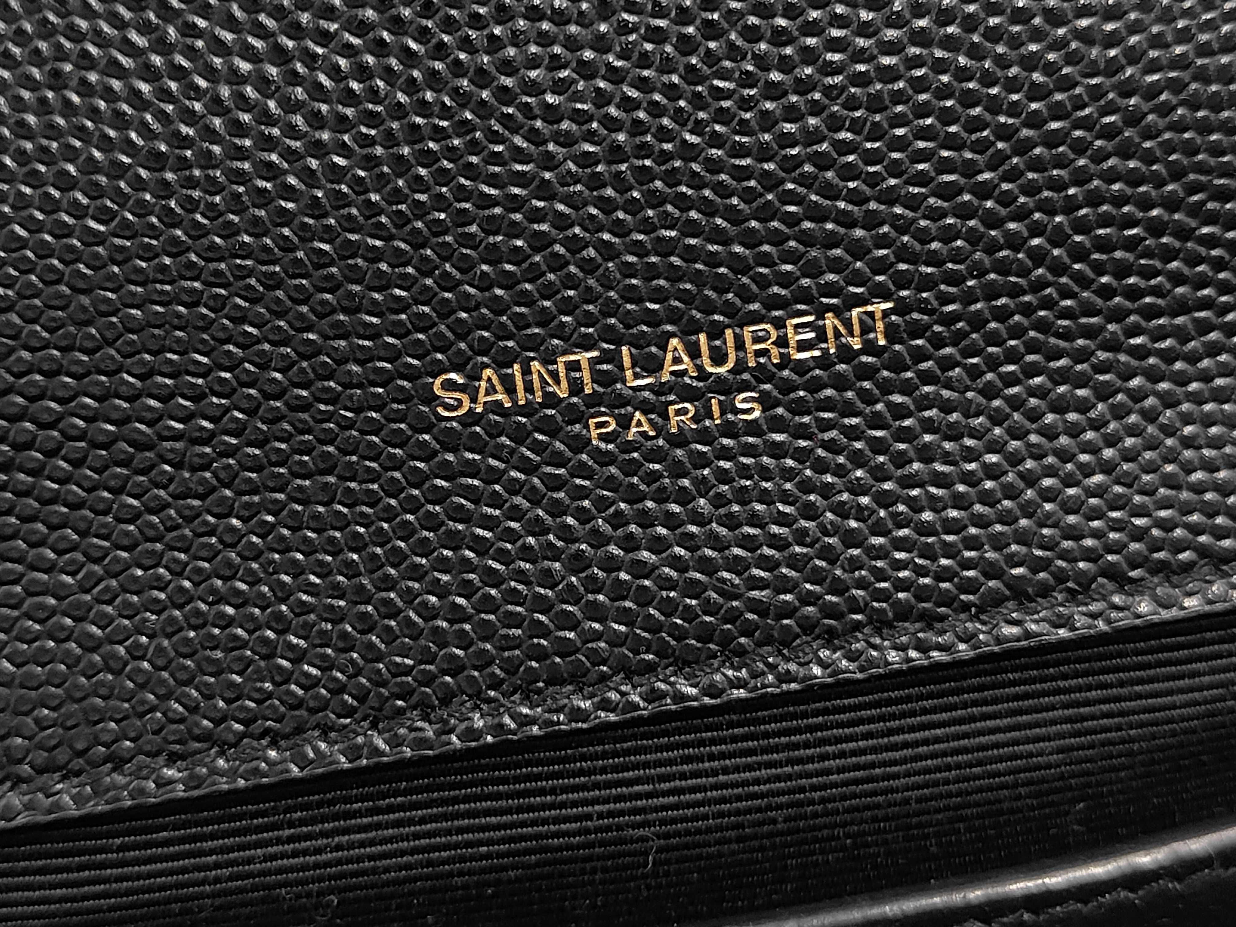 Envelope Leather Chain Shoulder Bag, Black Shoulder Bag — view 11