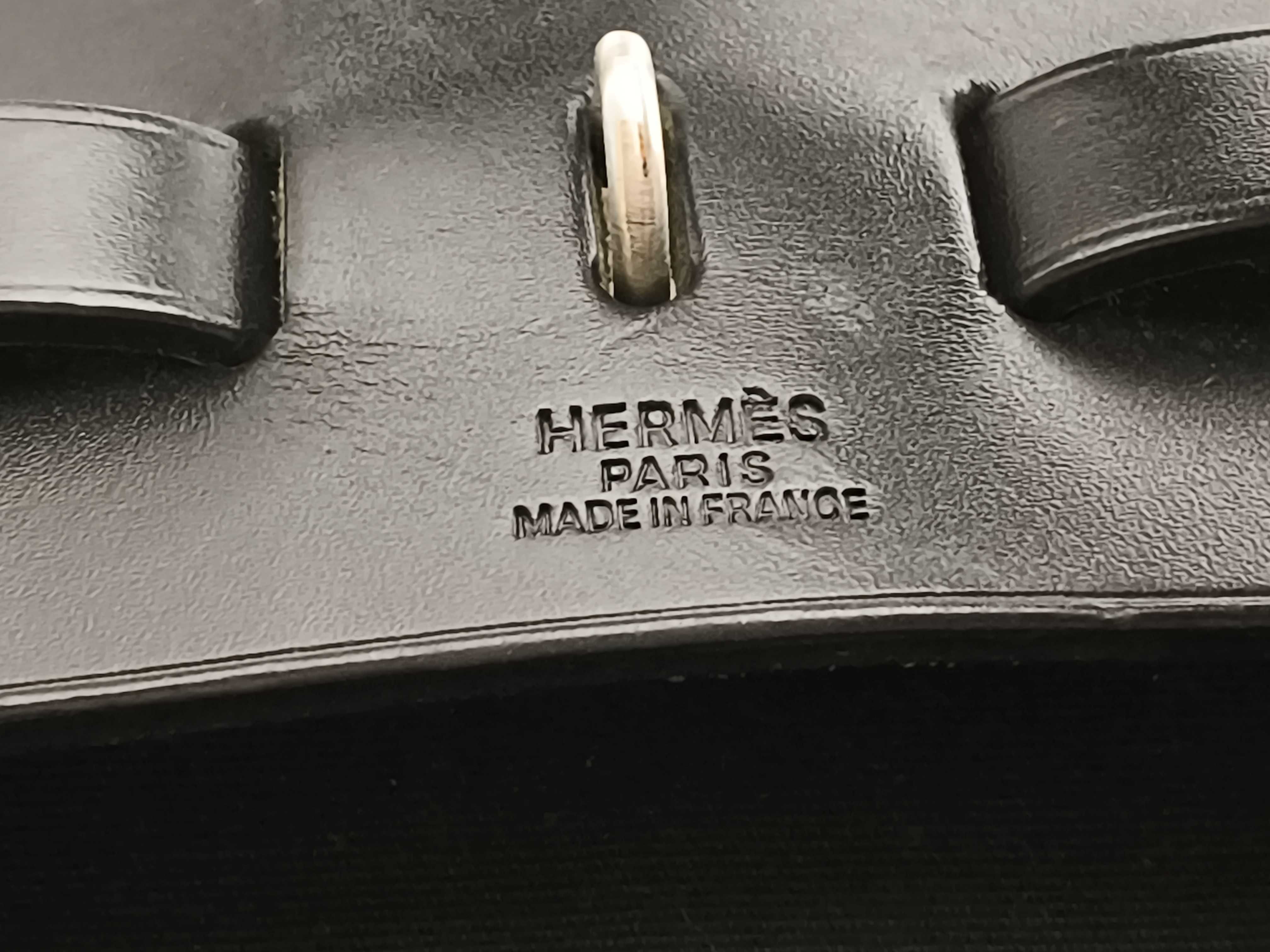 Herbag MM Toile Officier x Vache Hunter Black Silver Hardware C: 1999 Handbag — view 11