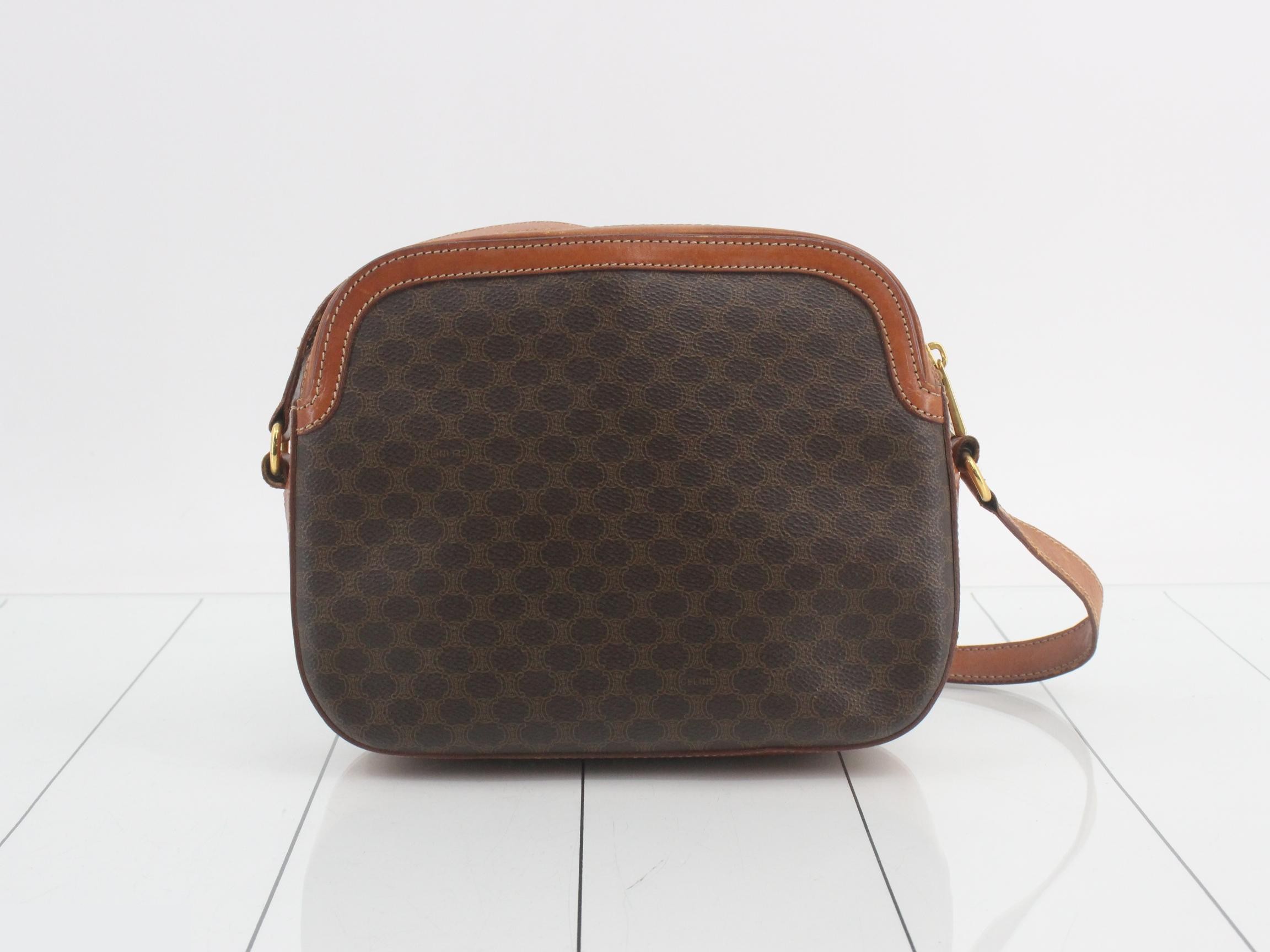 Macadam Shoulder Bag, Brown, PVC — view 2
