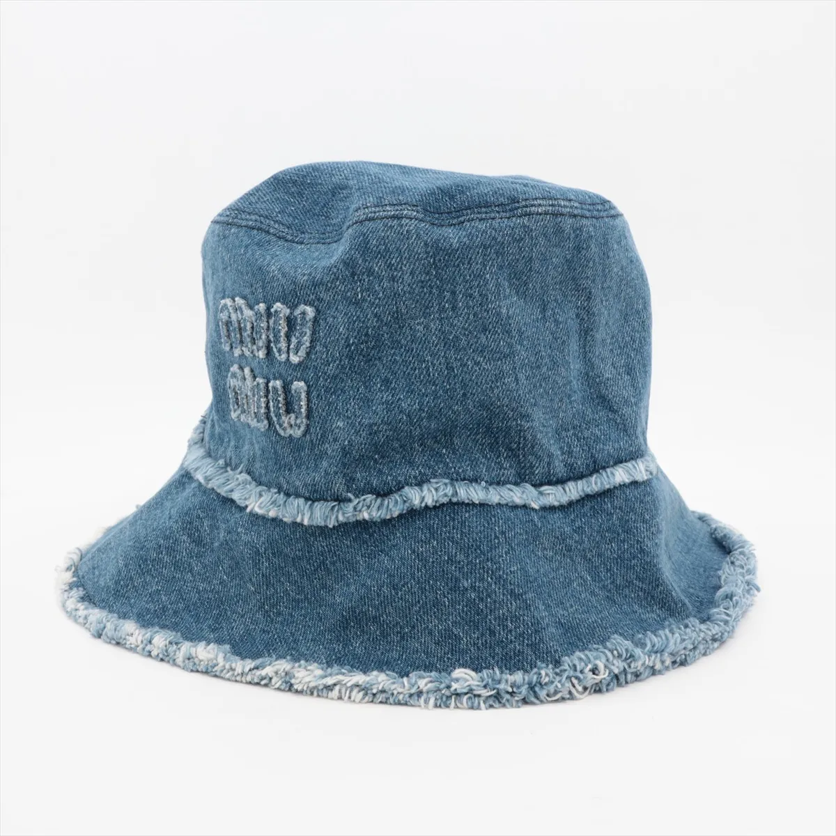 5HC196 Logo Bucket Hat, 2022 Model, Size S, Cotton, Blue. Some wear, — view 2