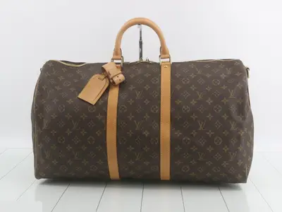 Keepall Bandoulière 55 FL0050 - Includes strap, handle, name tag, and key.