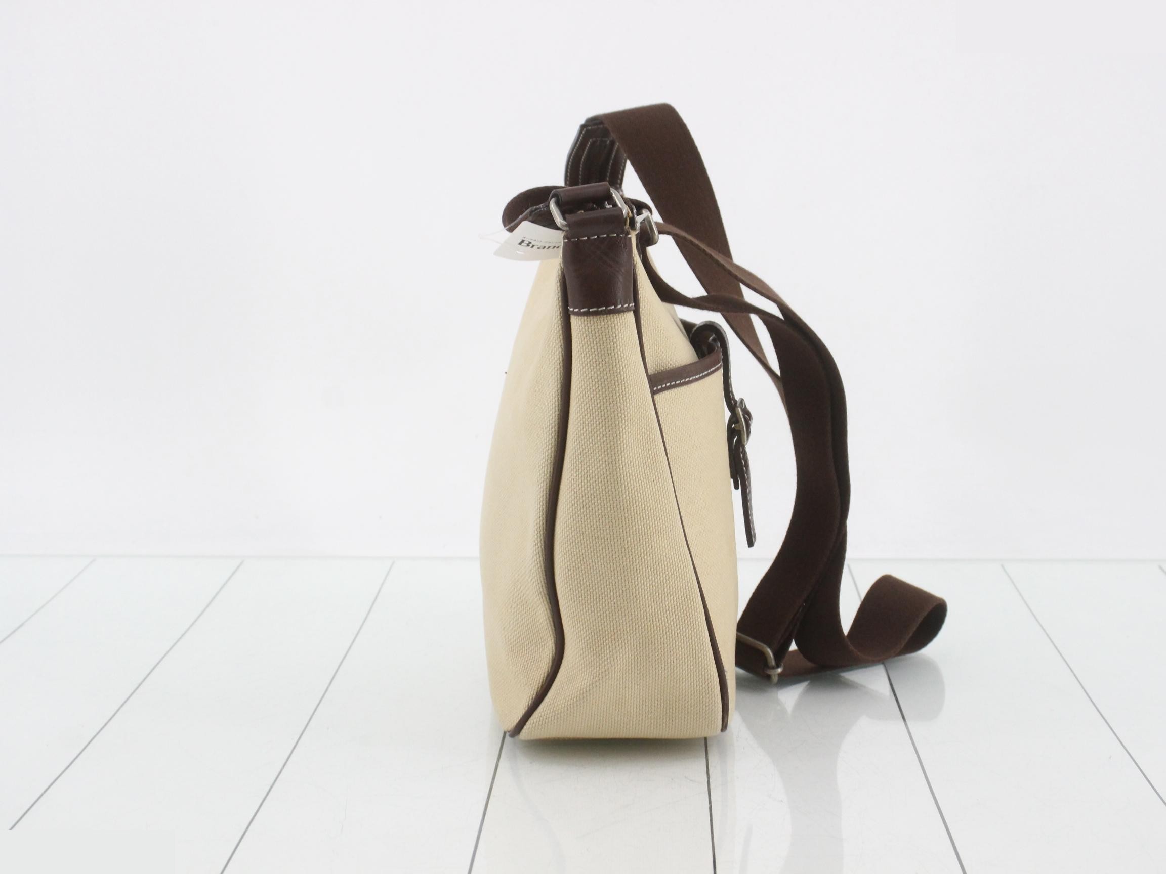 Blue Label canvas shoulder bag, aftermarket pull tab. — view 4