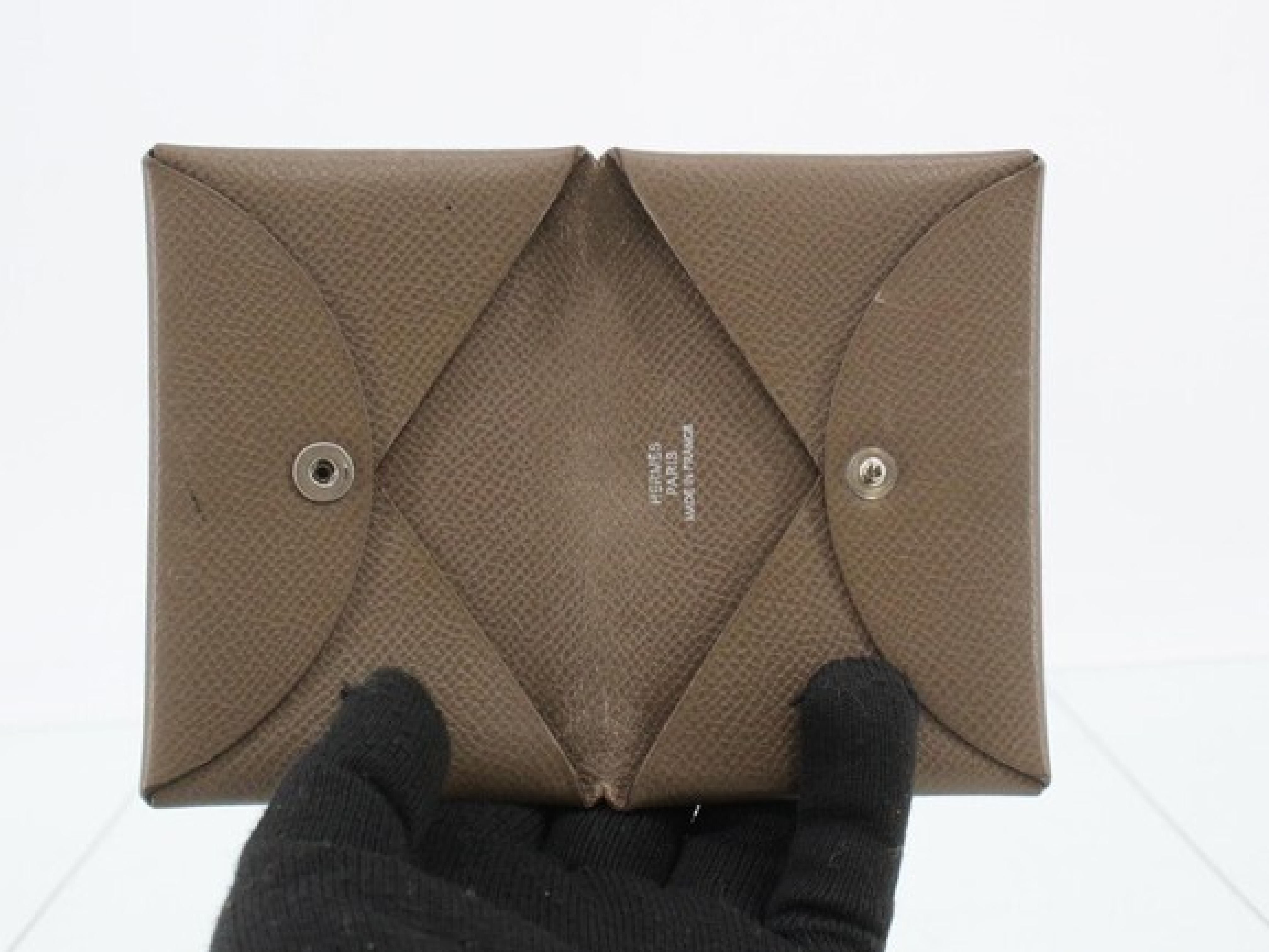 Calvi Etoupe Epsom O stamp Card case — view 4