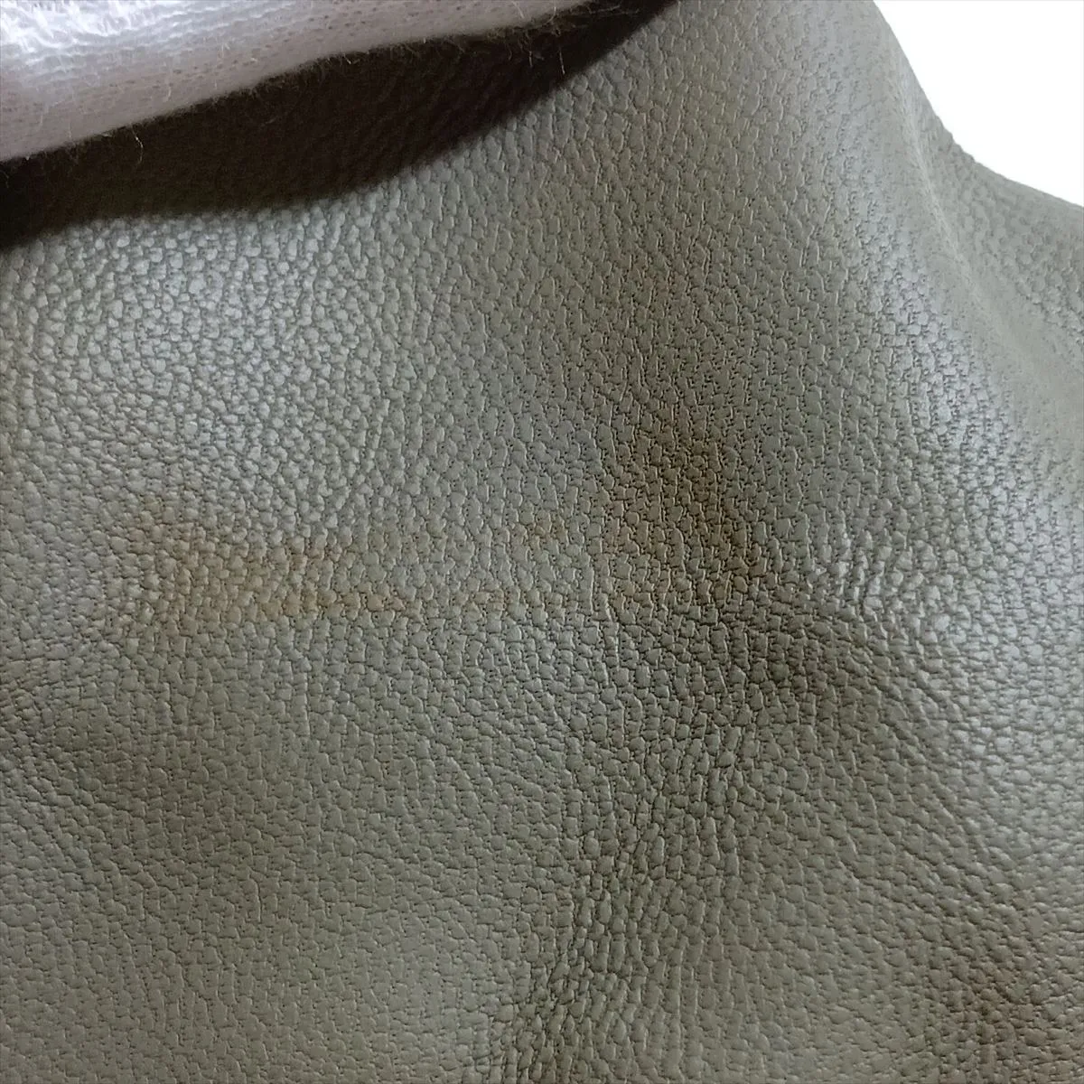 Horizontal Cabas Leather Tote Bag, Khaki — view 12