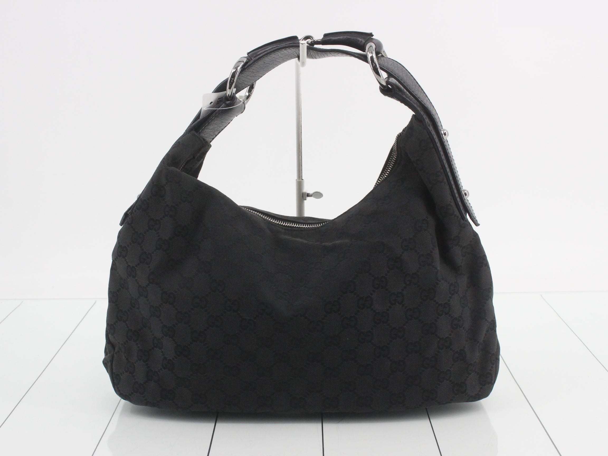 GG Canvas Horsebit Shoulder Bag
