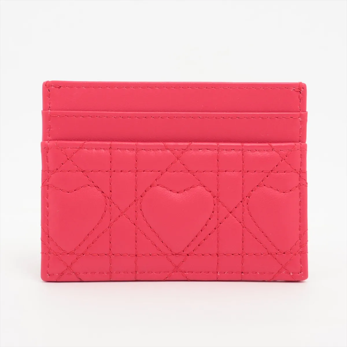Jolie Cannage Leather Card Case Pink — view 2