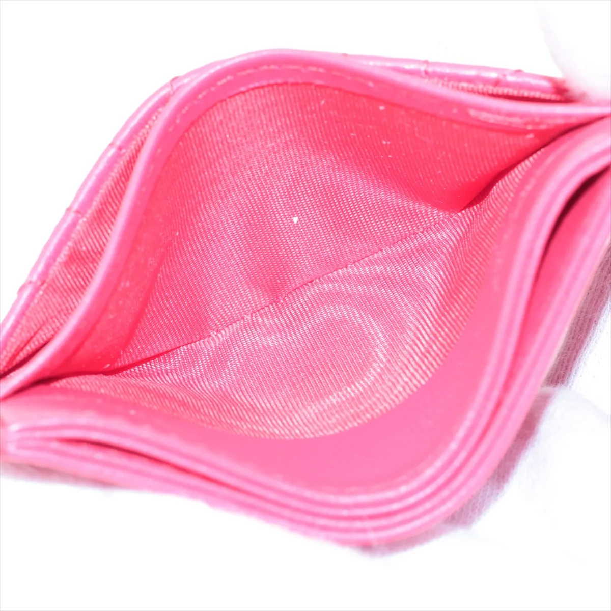 Jolie Cannage Leather Card Case Pink — view 4