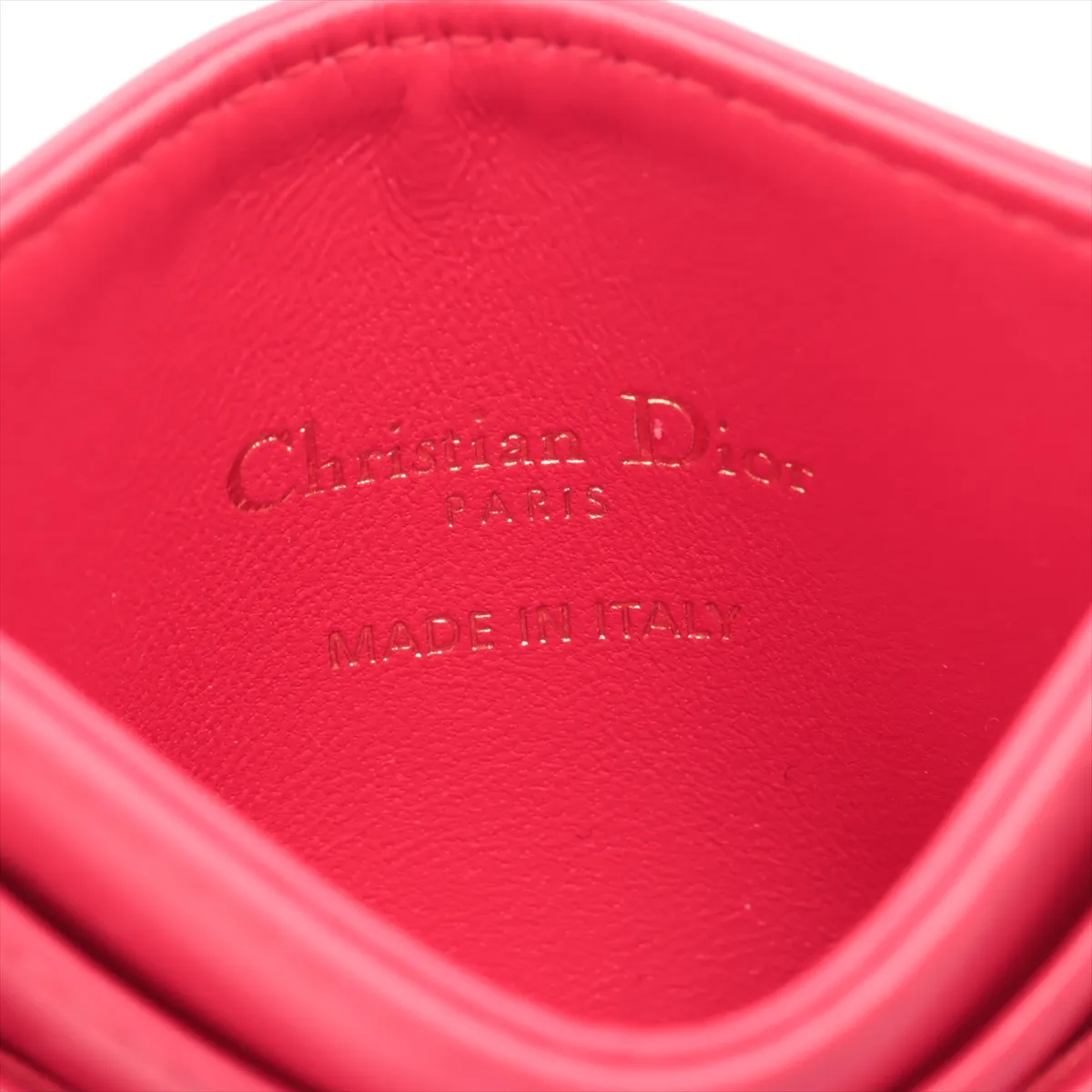 Jolie Cannage Leather Card Case Pink — view 8