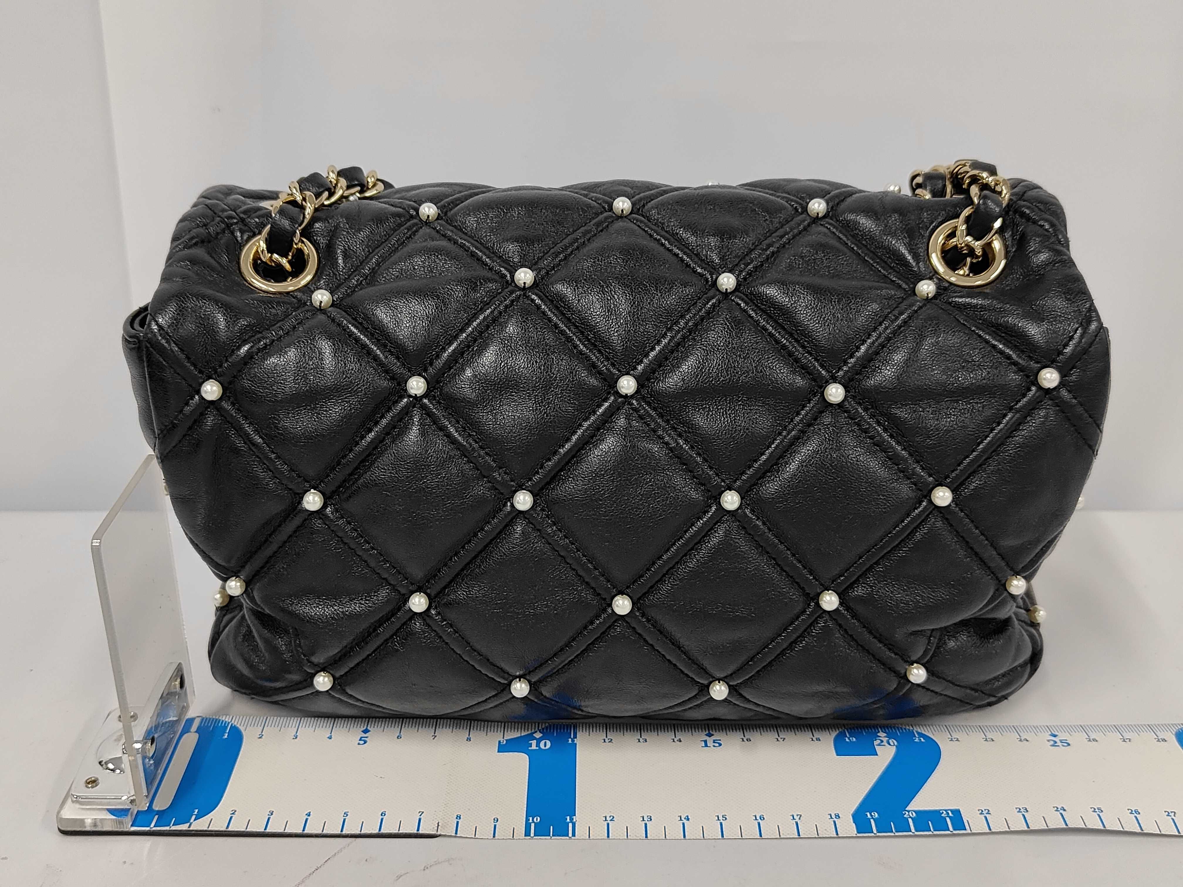 Matelassé Lambskin Pearl Shoulder Bag — view 2