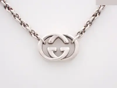Interlocking G Necklace, AG925, 29.4g, Chain approx. 44cm