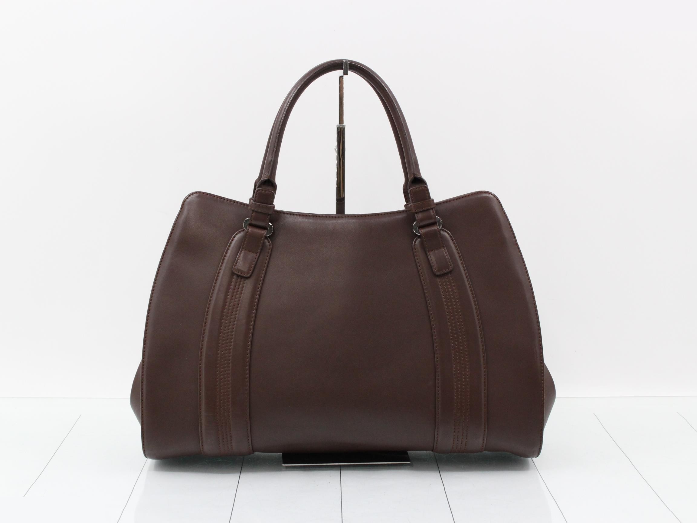 handbag anagram logo leather brown — view 2