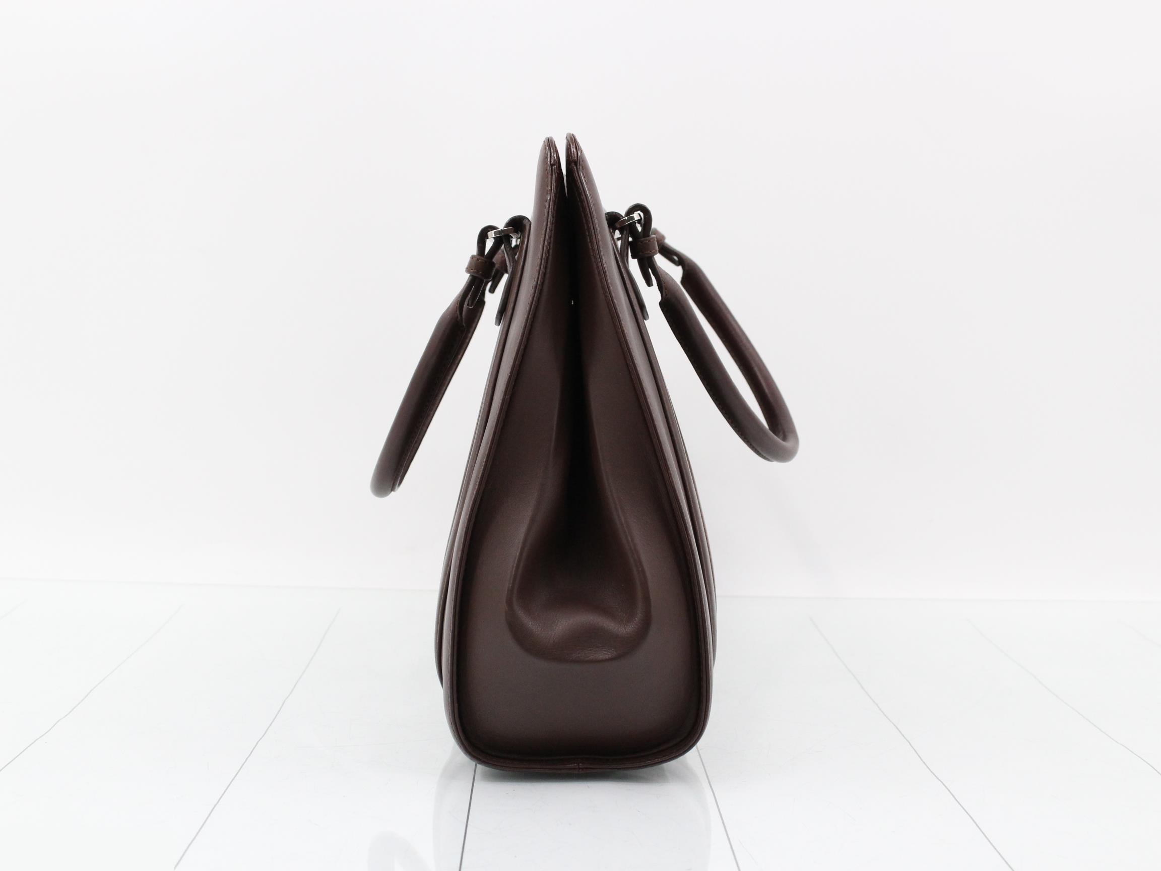 handbag anagram logo leather brown — view 3