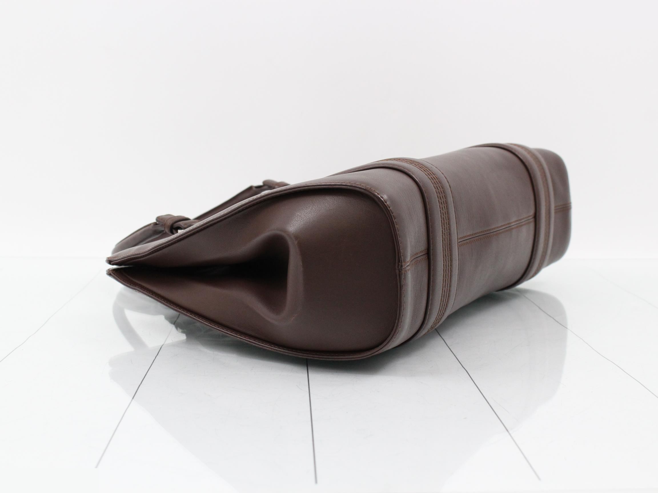 handbag anagram logo leather brown — view 5