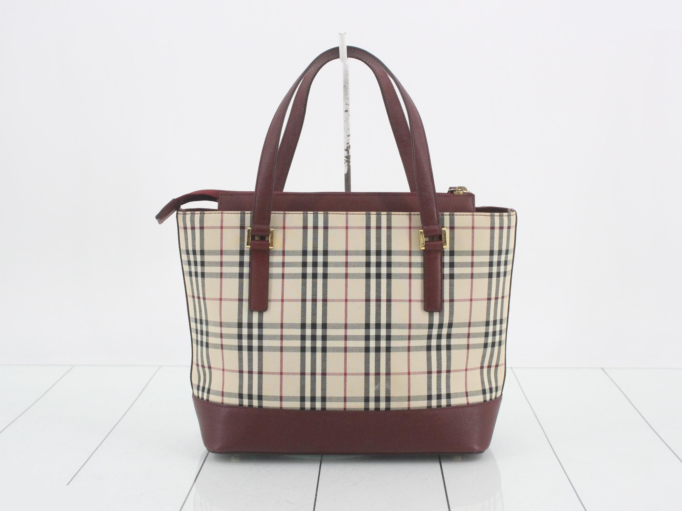 Nova Check handbag, Bordeaux — view 2