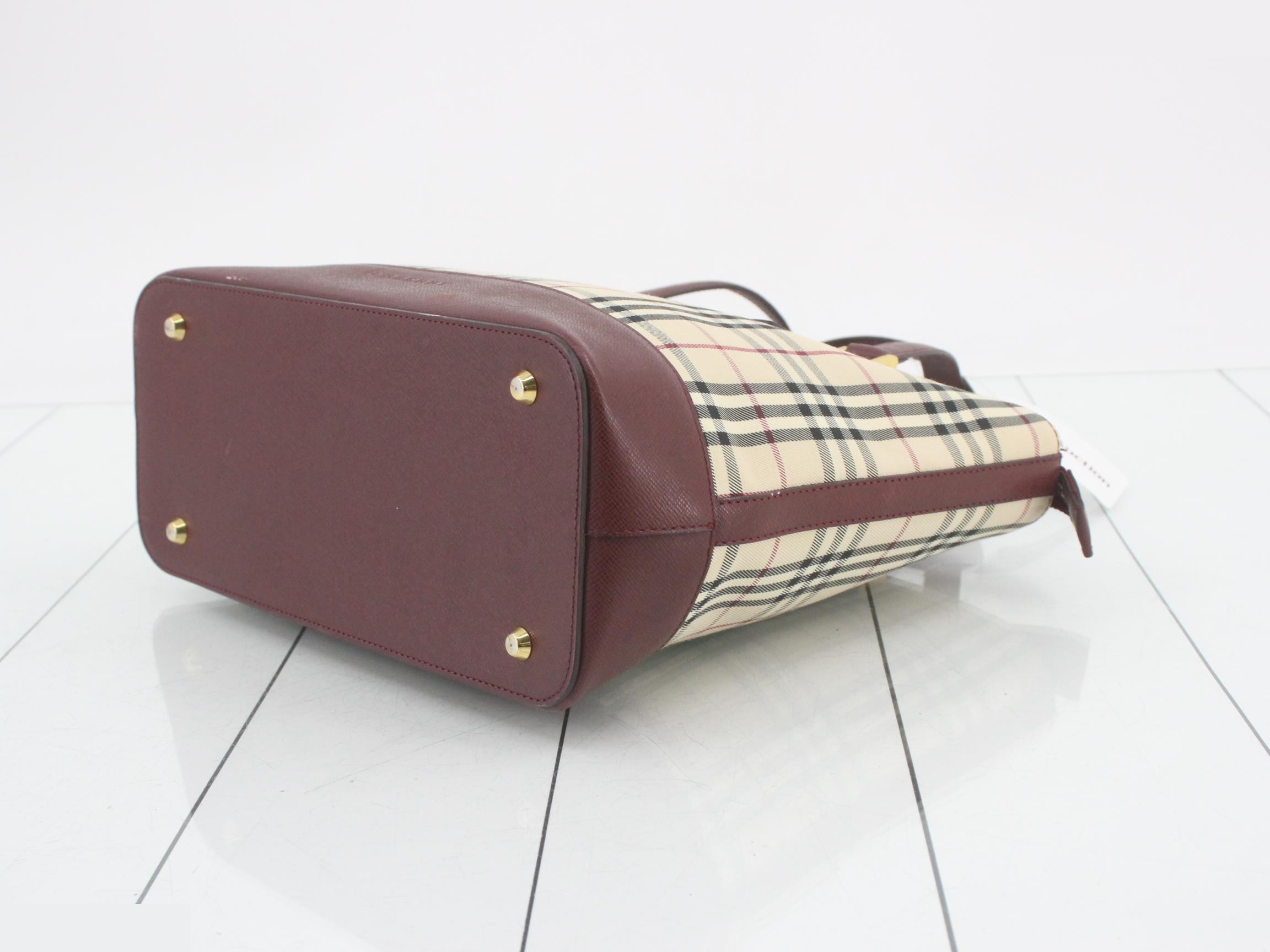 Nova Check handbag, Bordeaux — view 6