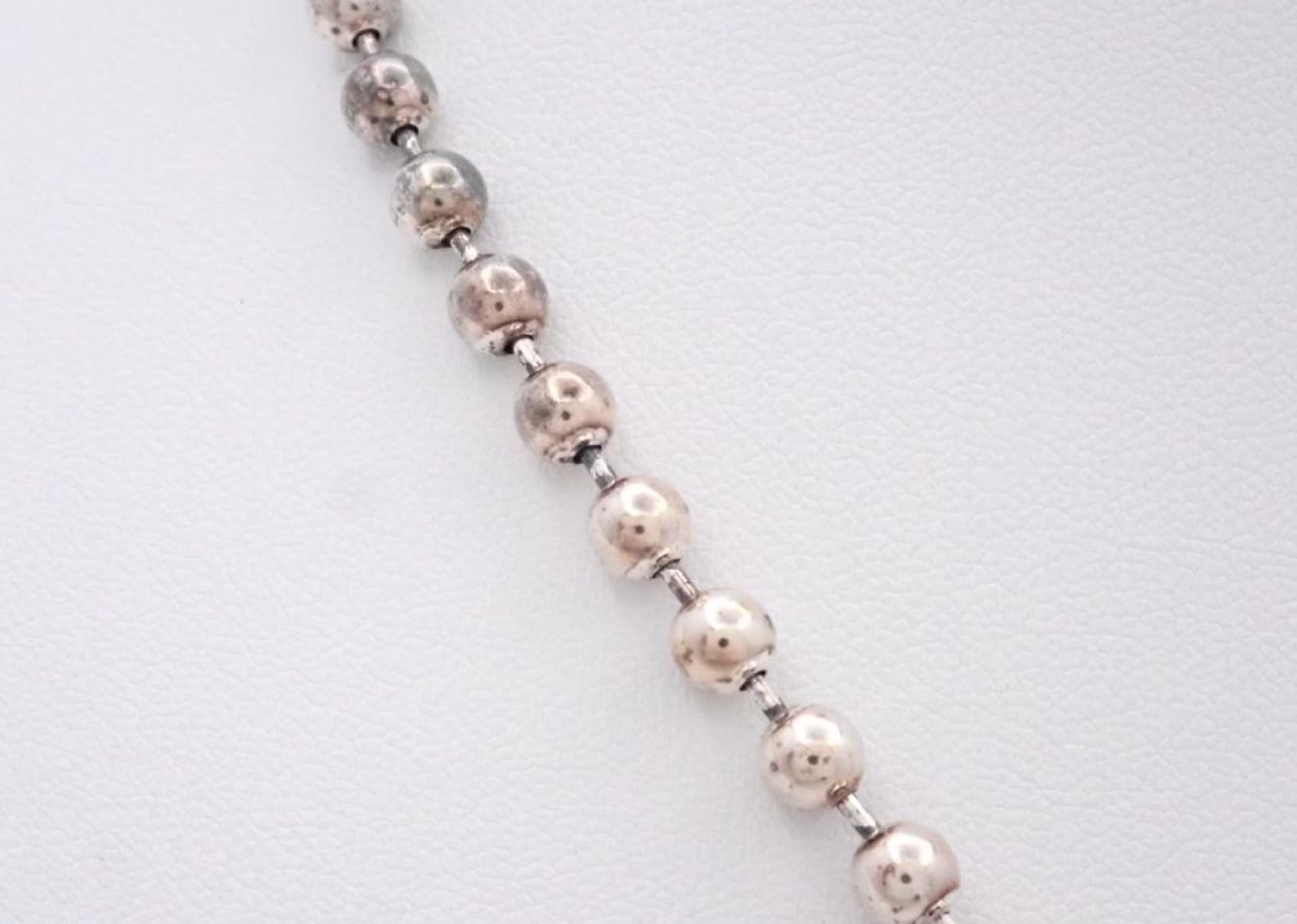 SV925 Ball Chain Necklace, 26.4g, Neck circumference approximately 37cm. — view 3