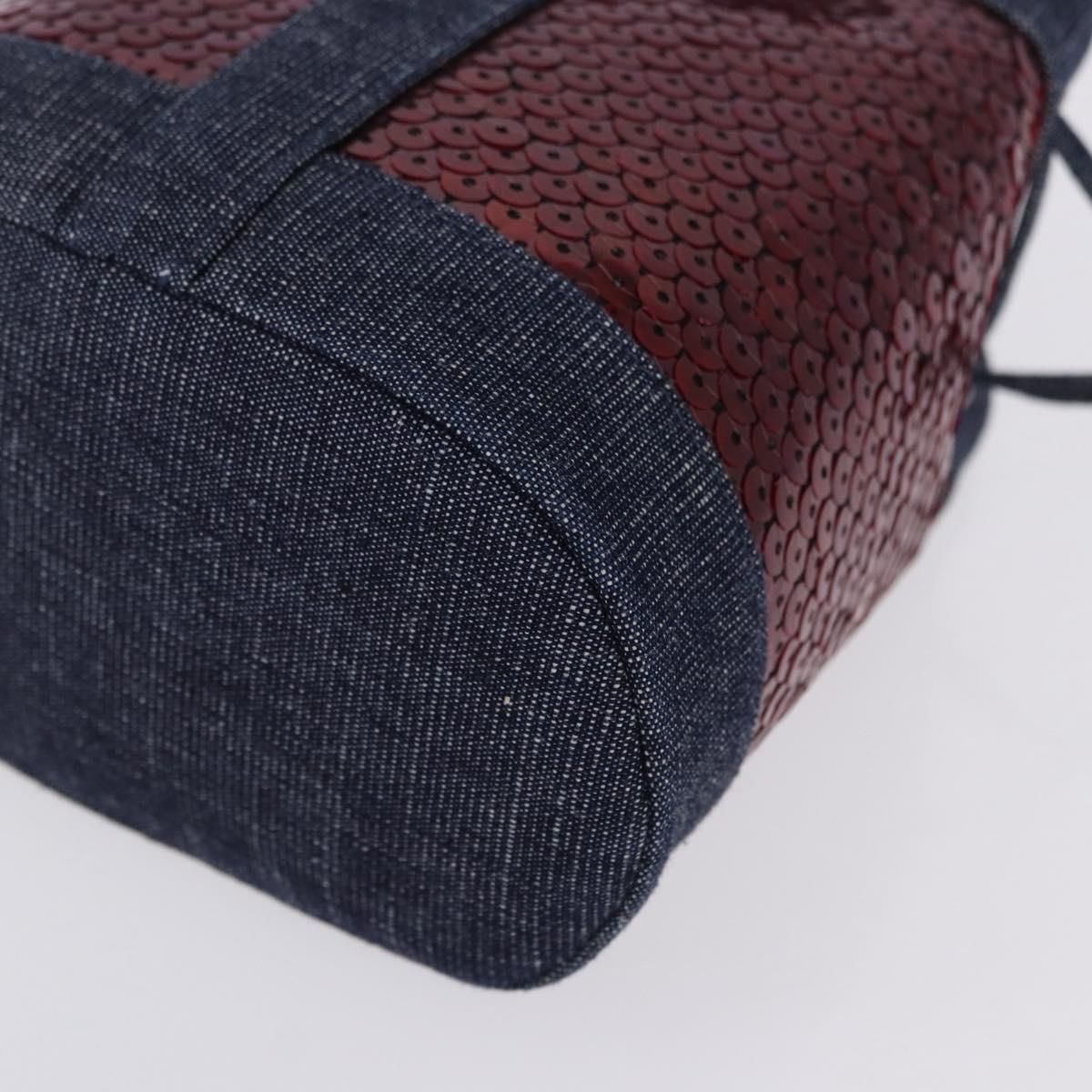 Red Sequin and Denim Mini Bucket — view 17