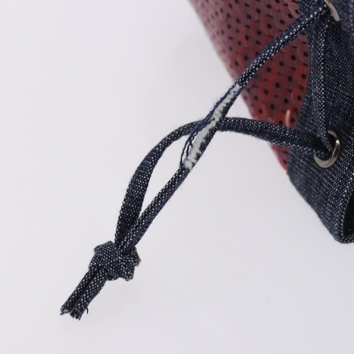 Red Sequin and Denim Mini Bucket — view 18
