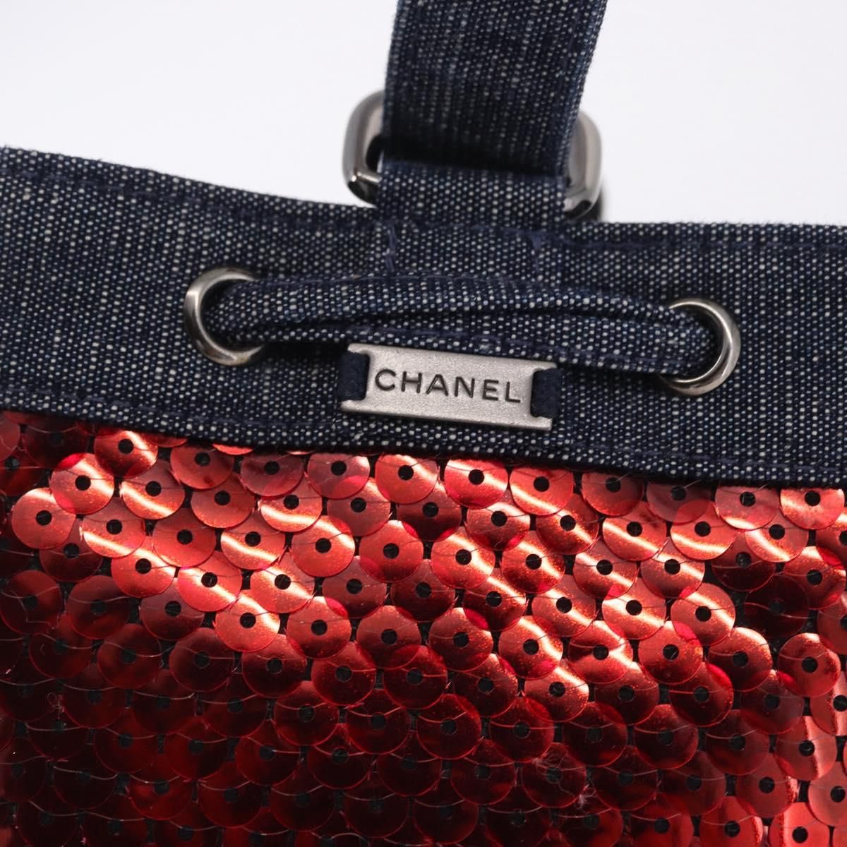 Red Sequin and Denim Mini Bucket — view 20