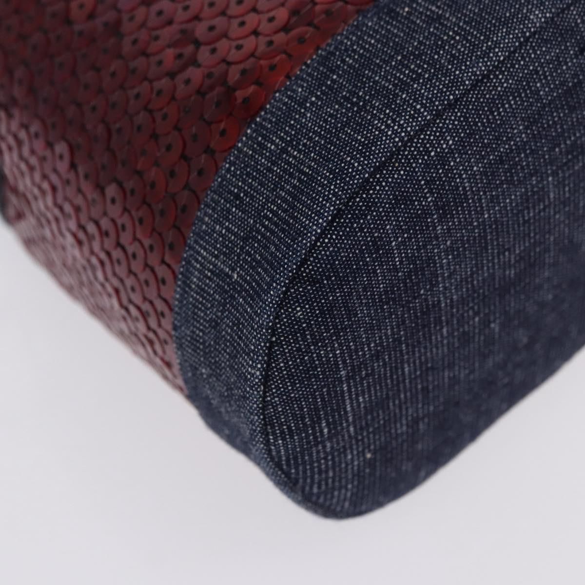 Red Sequin and Denim Mini Bucket — view 8