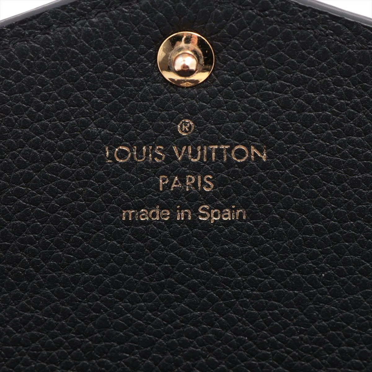 Bicolor Monogram Empreinte Portefeuille Sarah M80496 Noir x Cream Long Wallet with Initials; RFID detected. — view 10