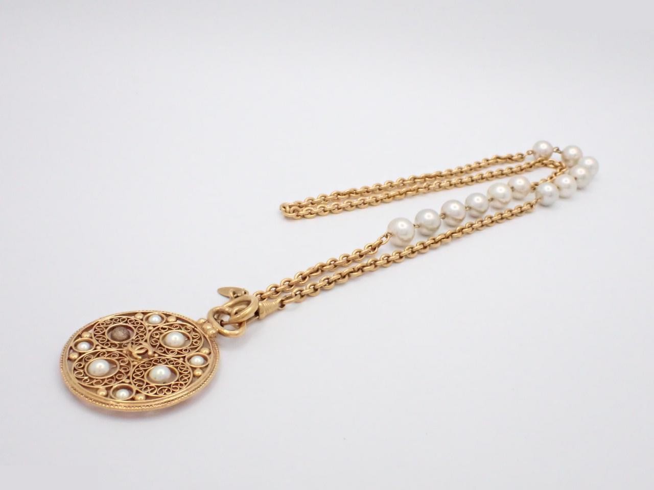Coco F Pearl Necklace/Pendant, Neck Circumference Approx. 96cm — view 3