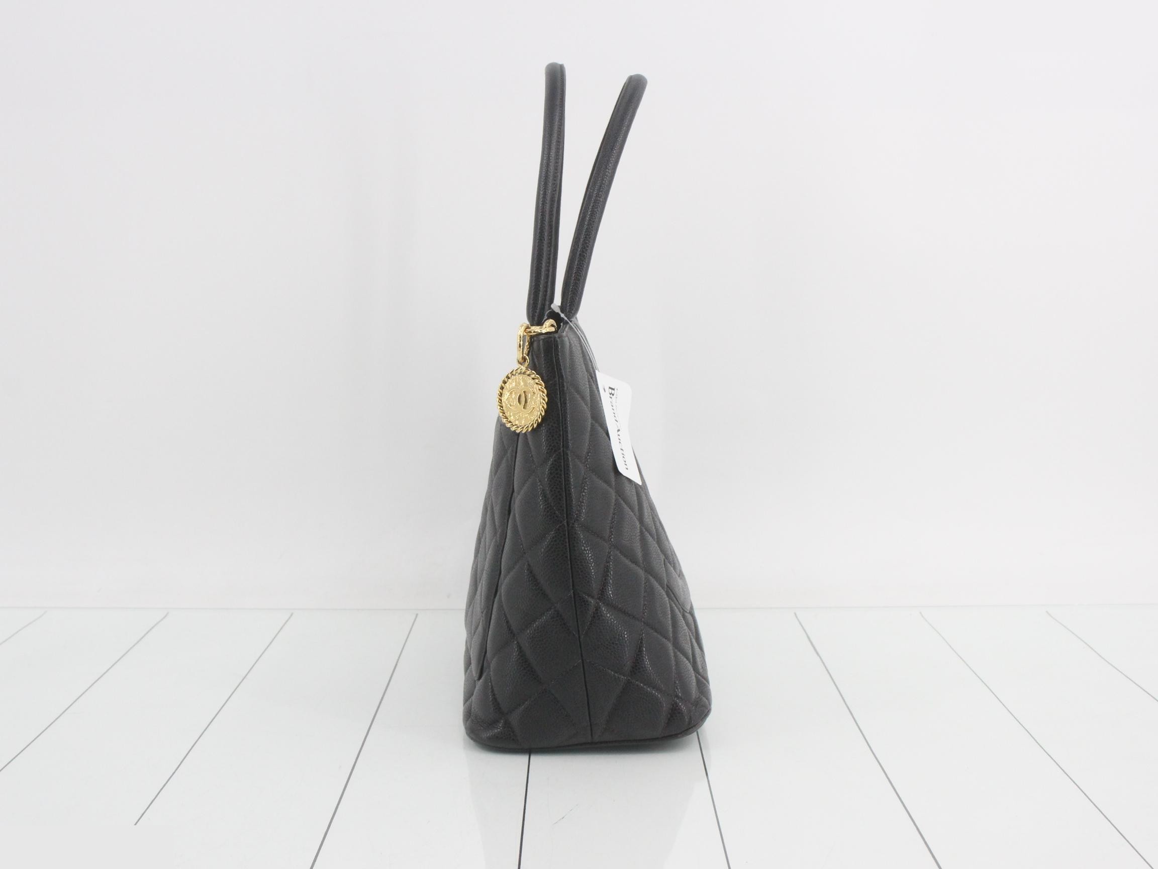 Reissue Tote Bag, Black, GP, Caviar Leather — view 4