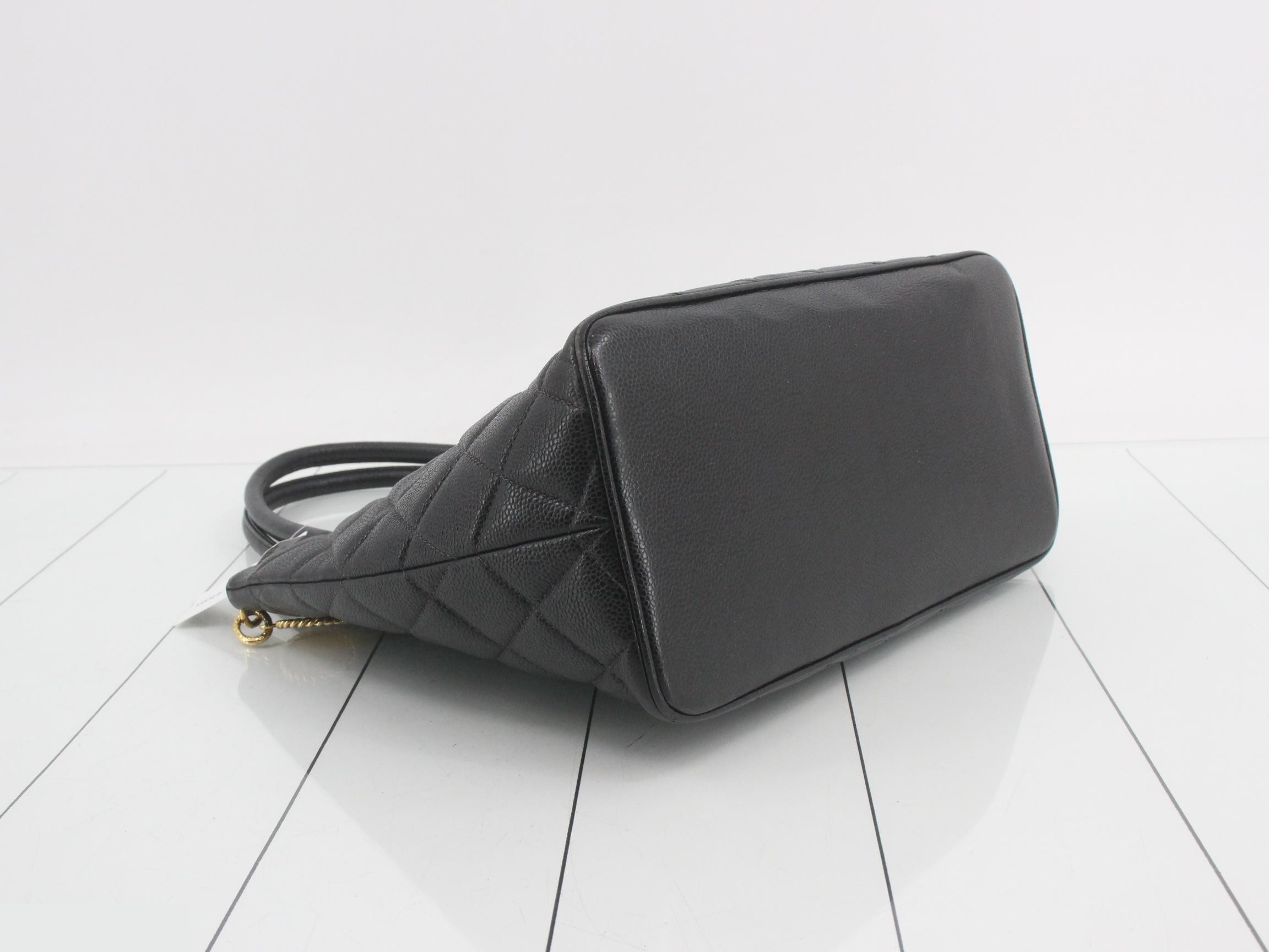 Reissue Tote Bag, Black, GP, Caviar Leather — view 5