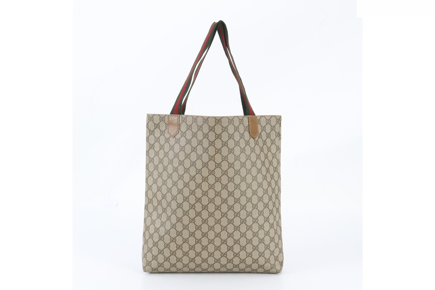 GG Supreme Sherry Line Leather Tote Bag — view 3