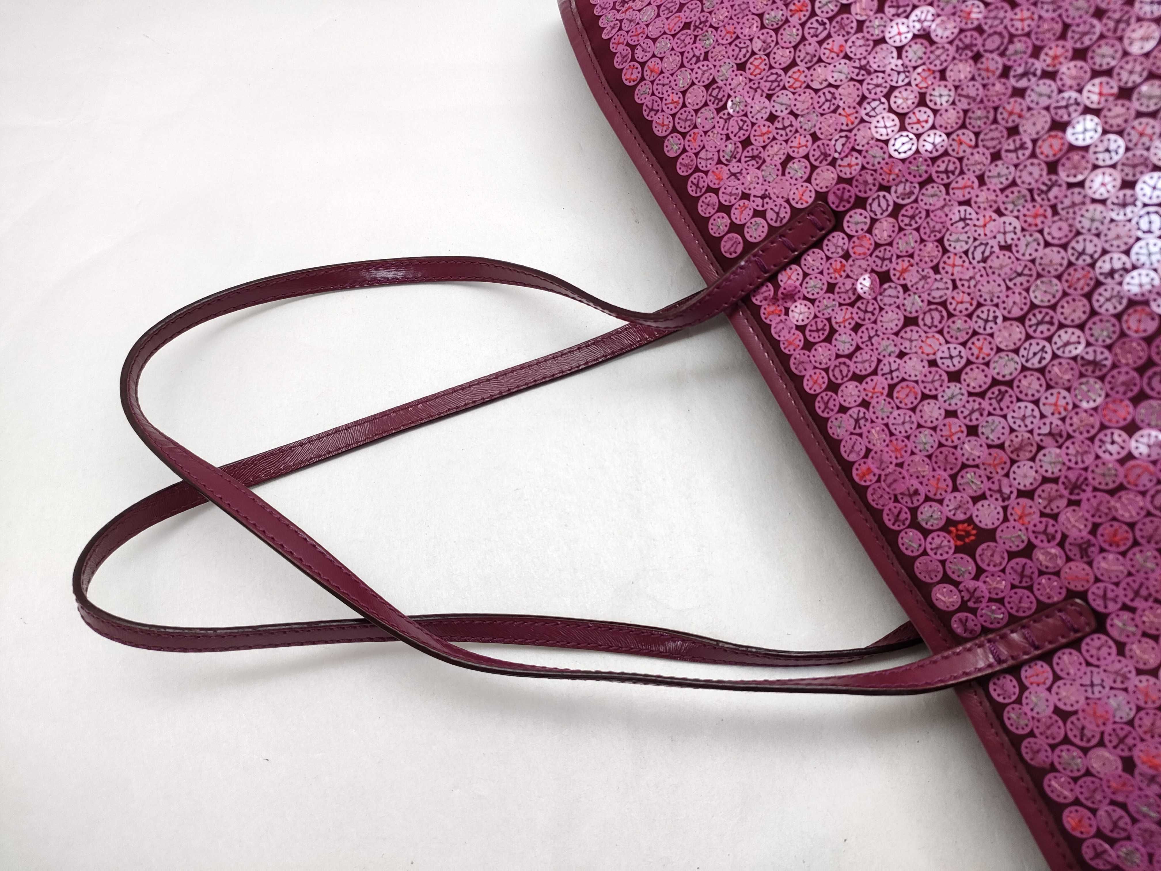 sequined tote bag/shoulder bag, pink tones. — view 3