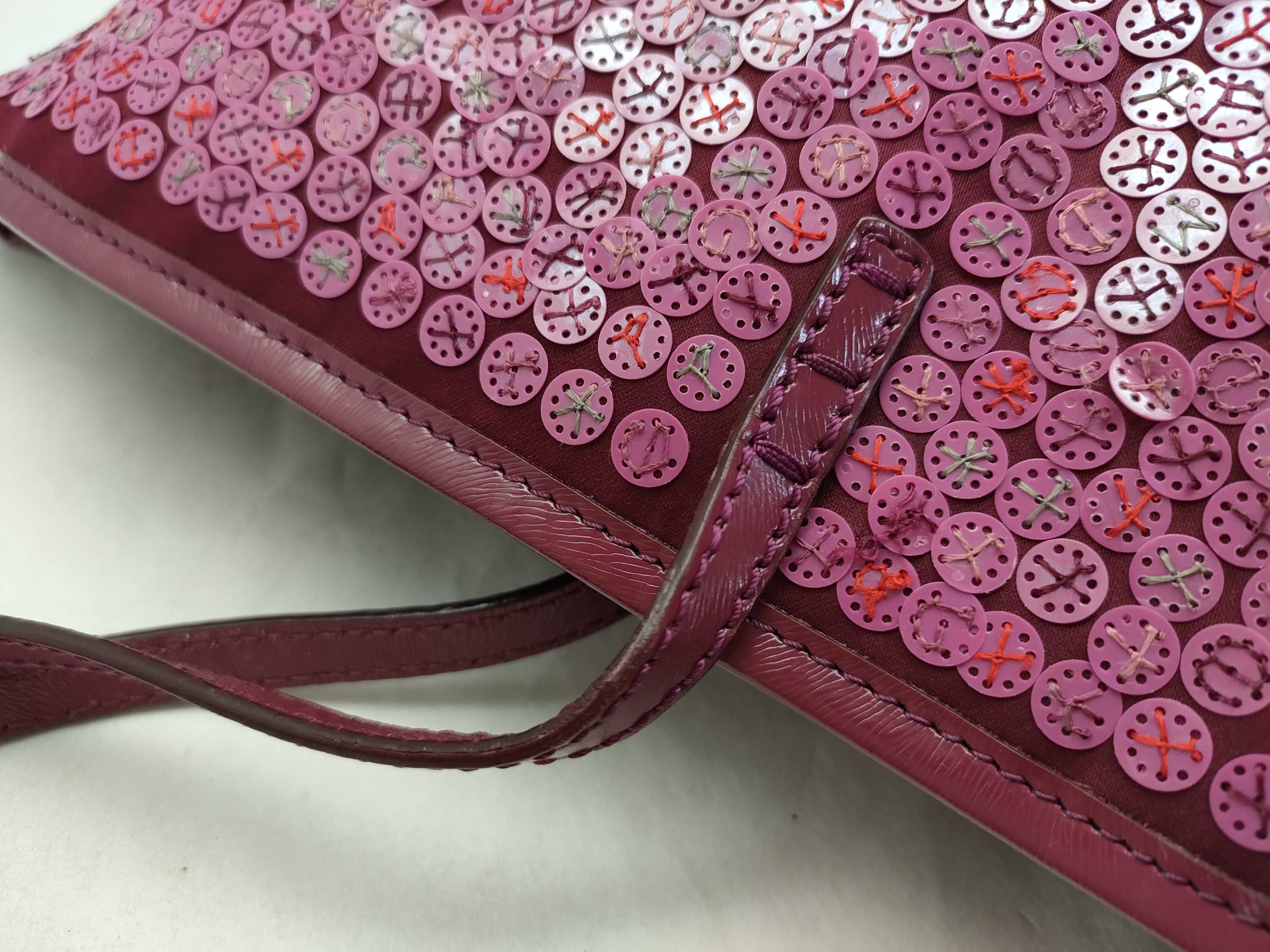 sequined tote bag/shoulder bag, pink tones. — view 5