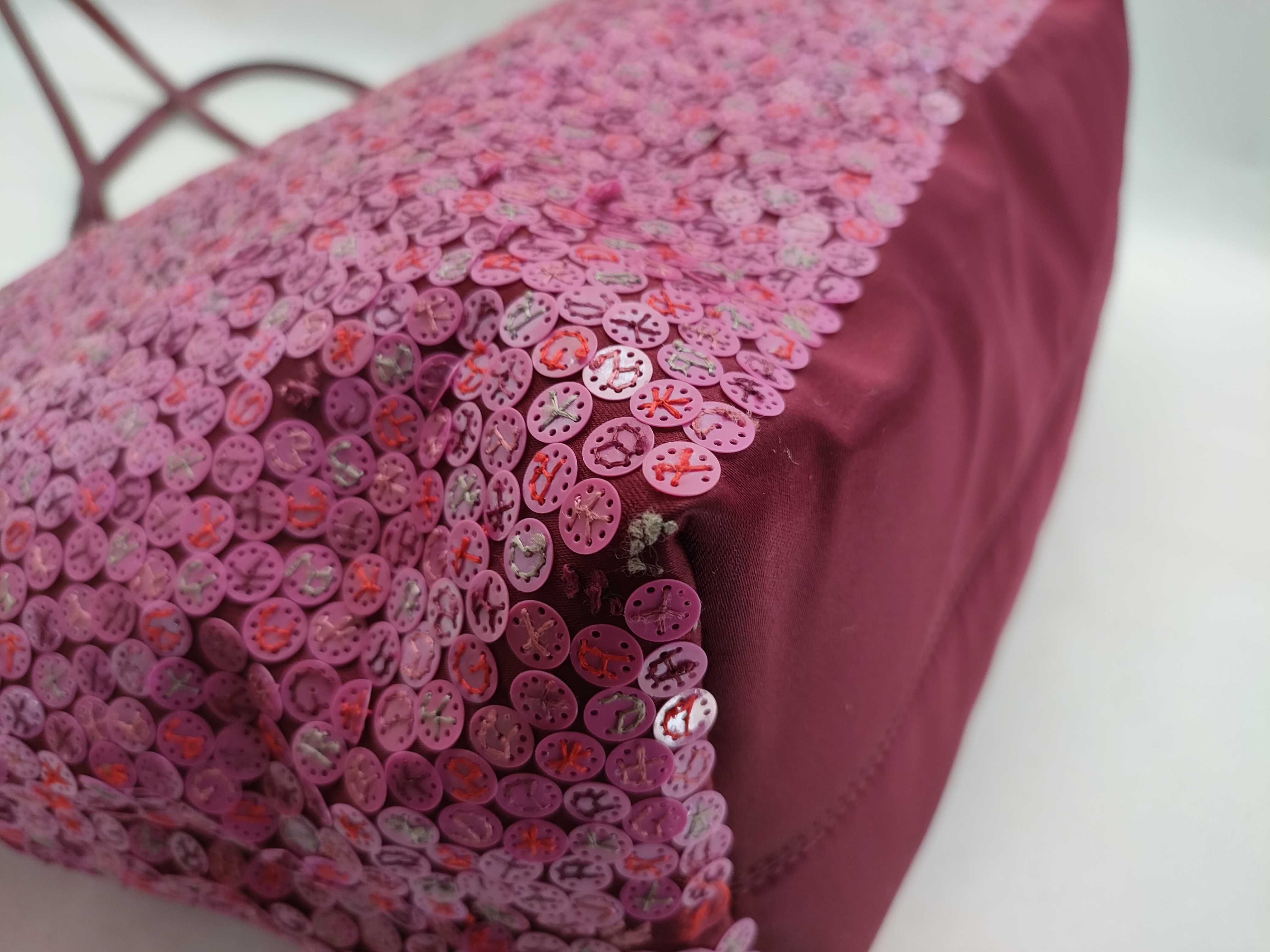sequined tote bag/shoulder bag, pink tones. — view 6