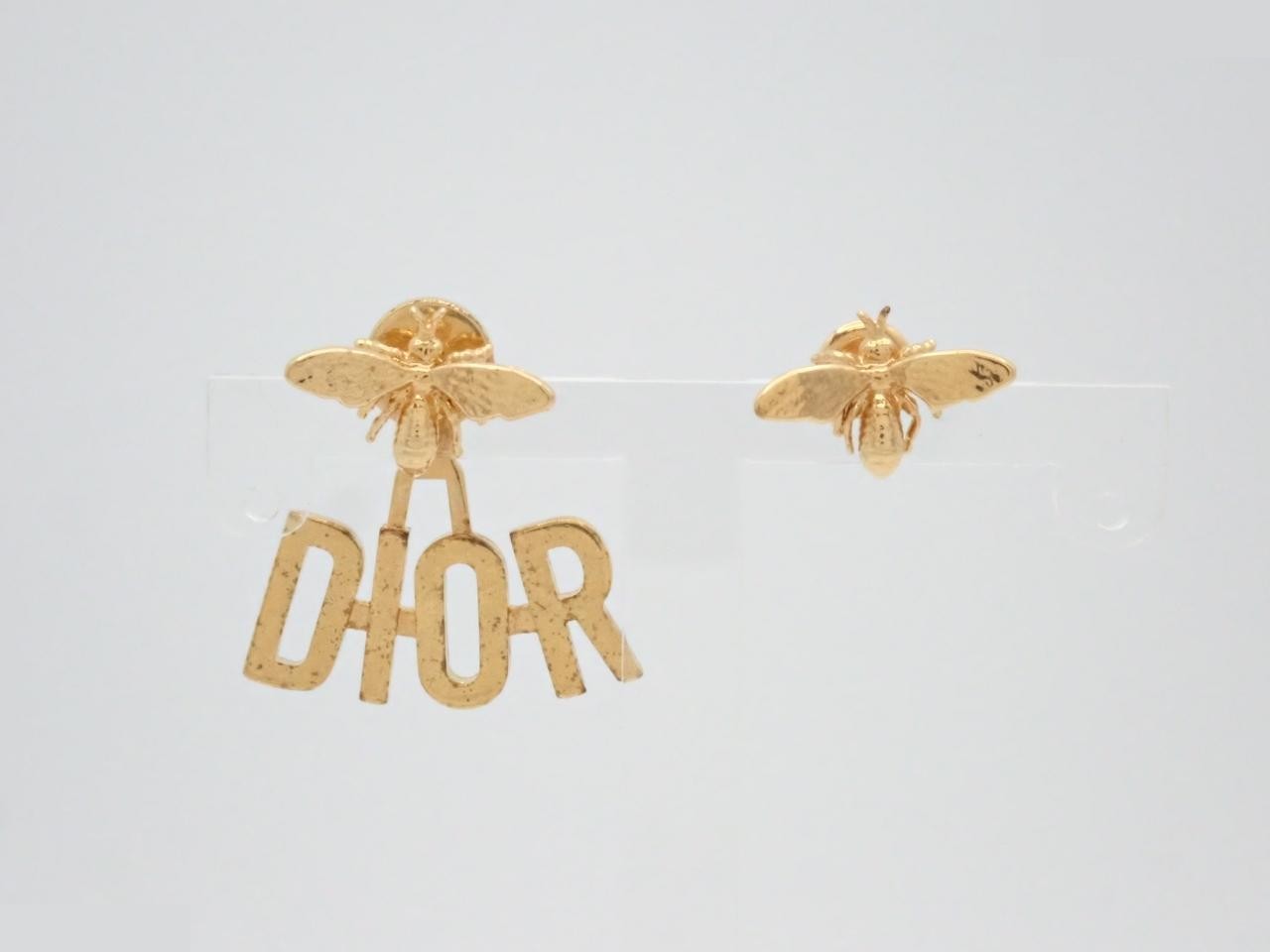 Gold Logo Bee Earrings