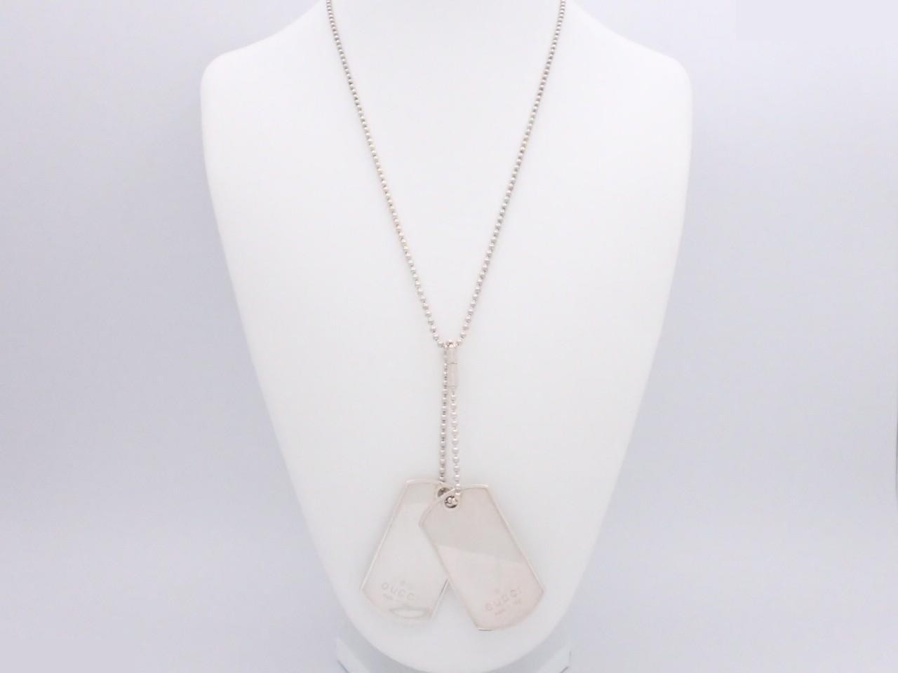 Double Dog Tag Necklace, 925 Sterling Silver, 52.6g — view 3