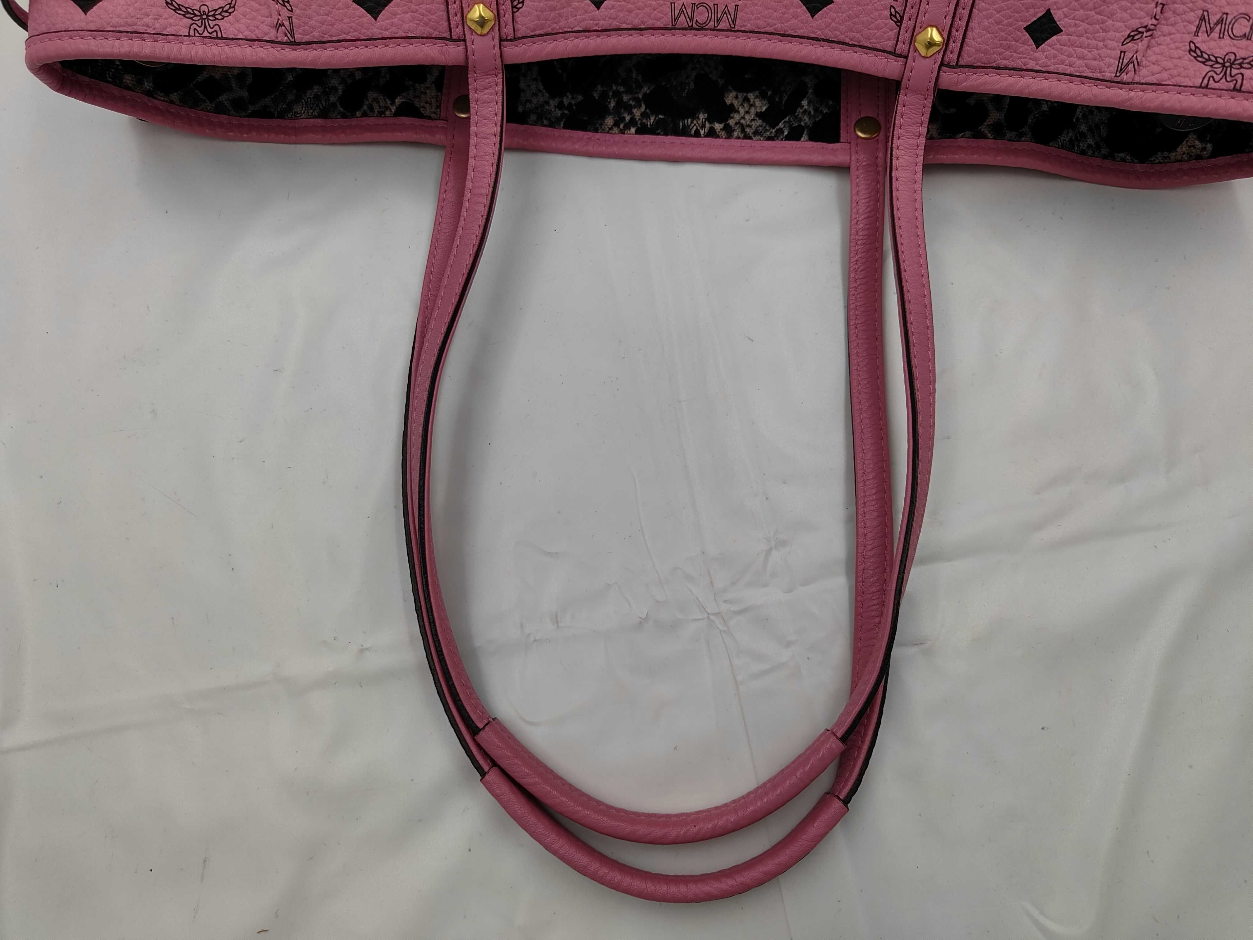 MCM Visetos Tote Bag Pink Tote Bag — view 3