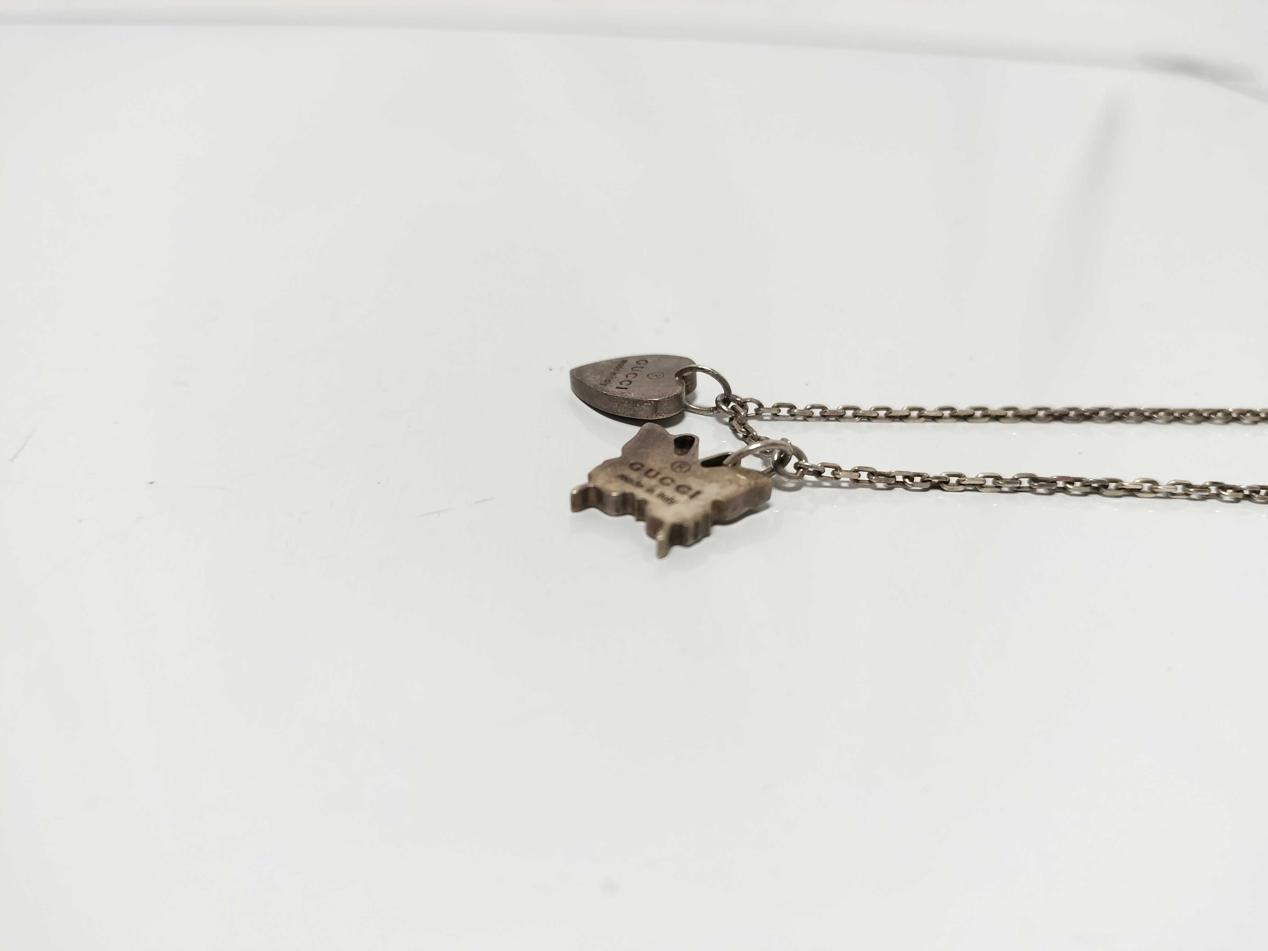 Necklace, Trademark Butterfly & Heart Silver Necklace — view 4