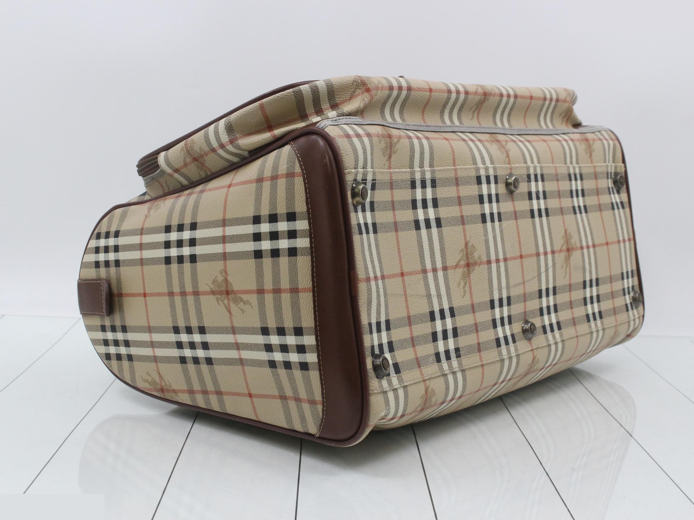 PVC x Leather Nova Check Boston Bag - Beige/Brown — view 5
