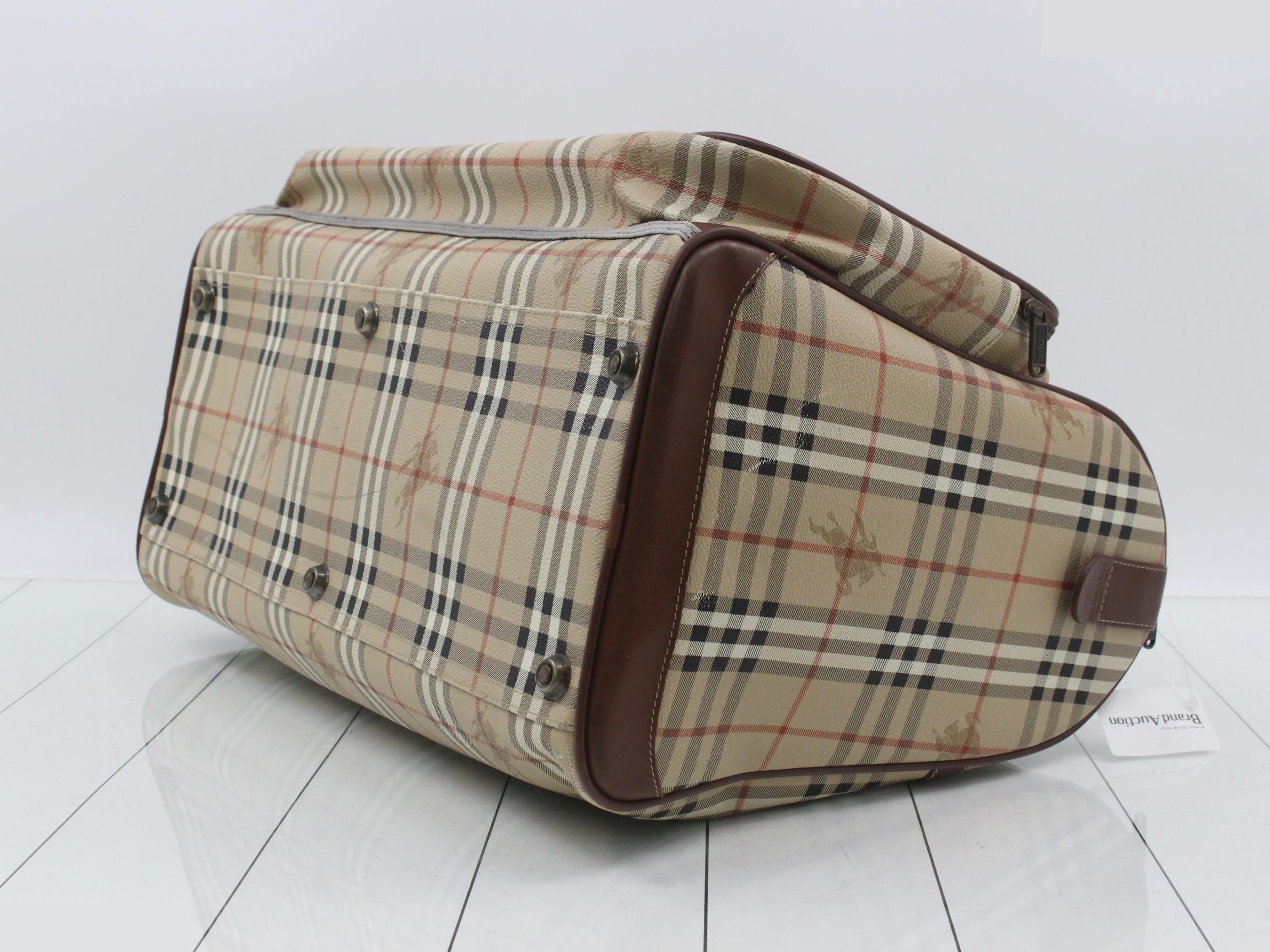 PVC x Leather Nova Check Boston Bag - Beige/Brown — view 6