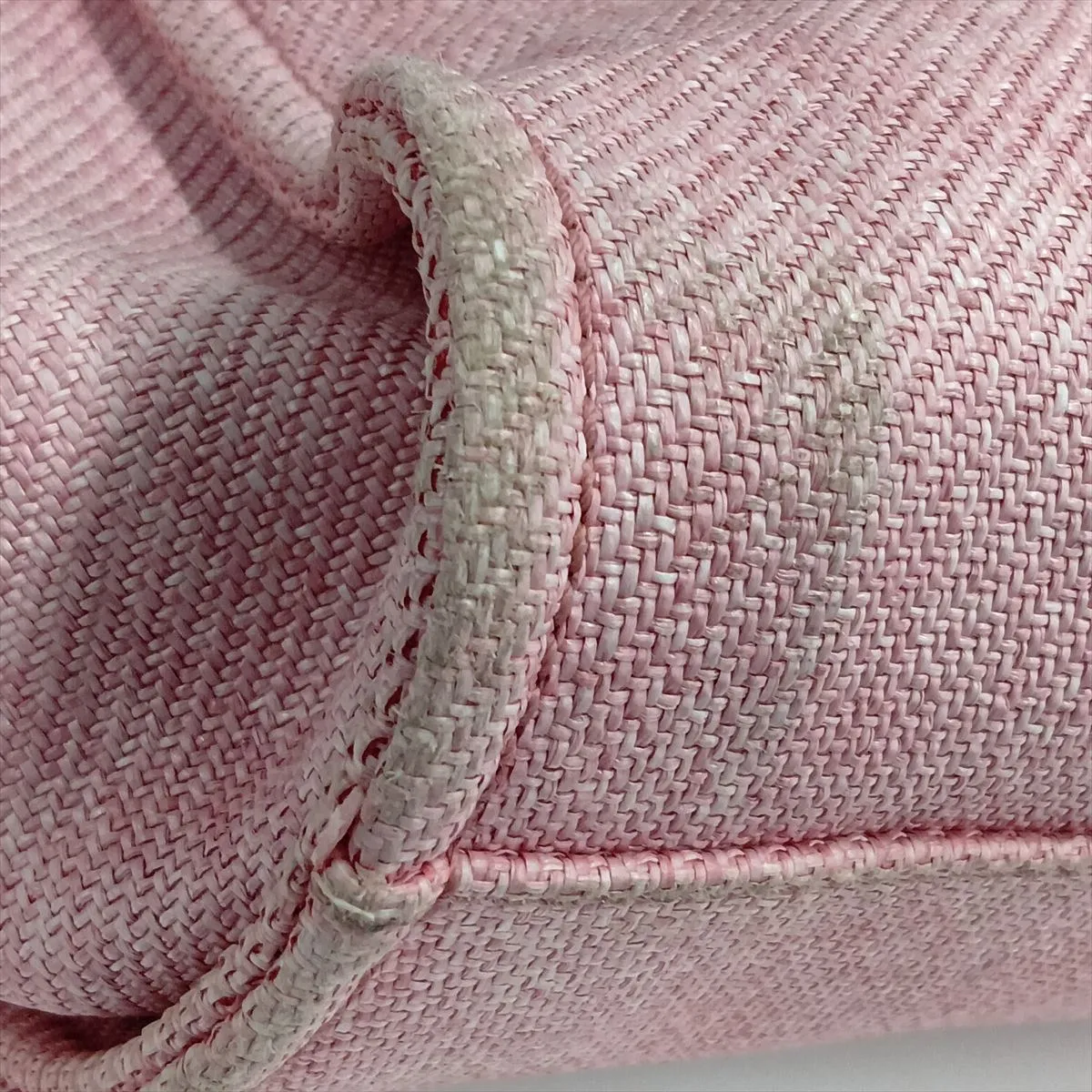 Deauville GM Tweed x Leather 2-Way Tote Bag, Pink, Silver Hardware — view 11