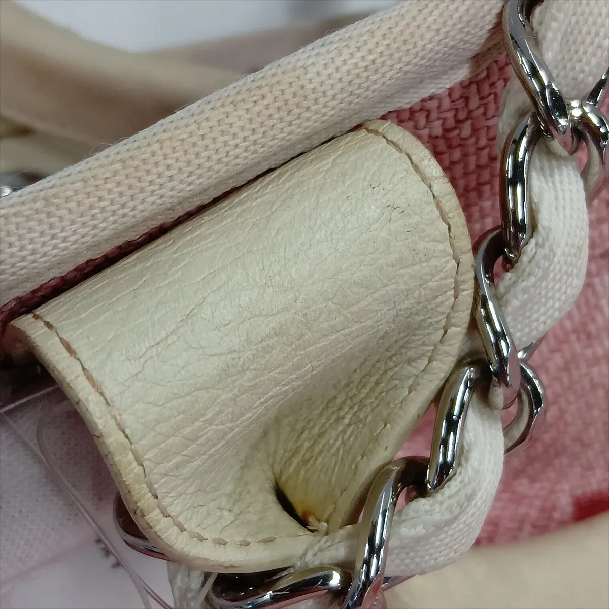 Deauville GM Tweed x Leather 2-Way Tote Bag, Pink, Silver Hardware — view 13