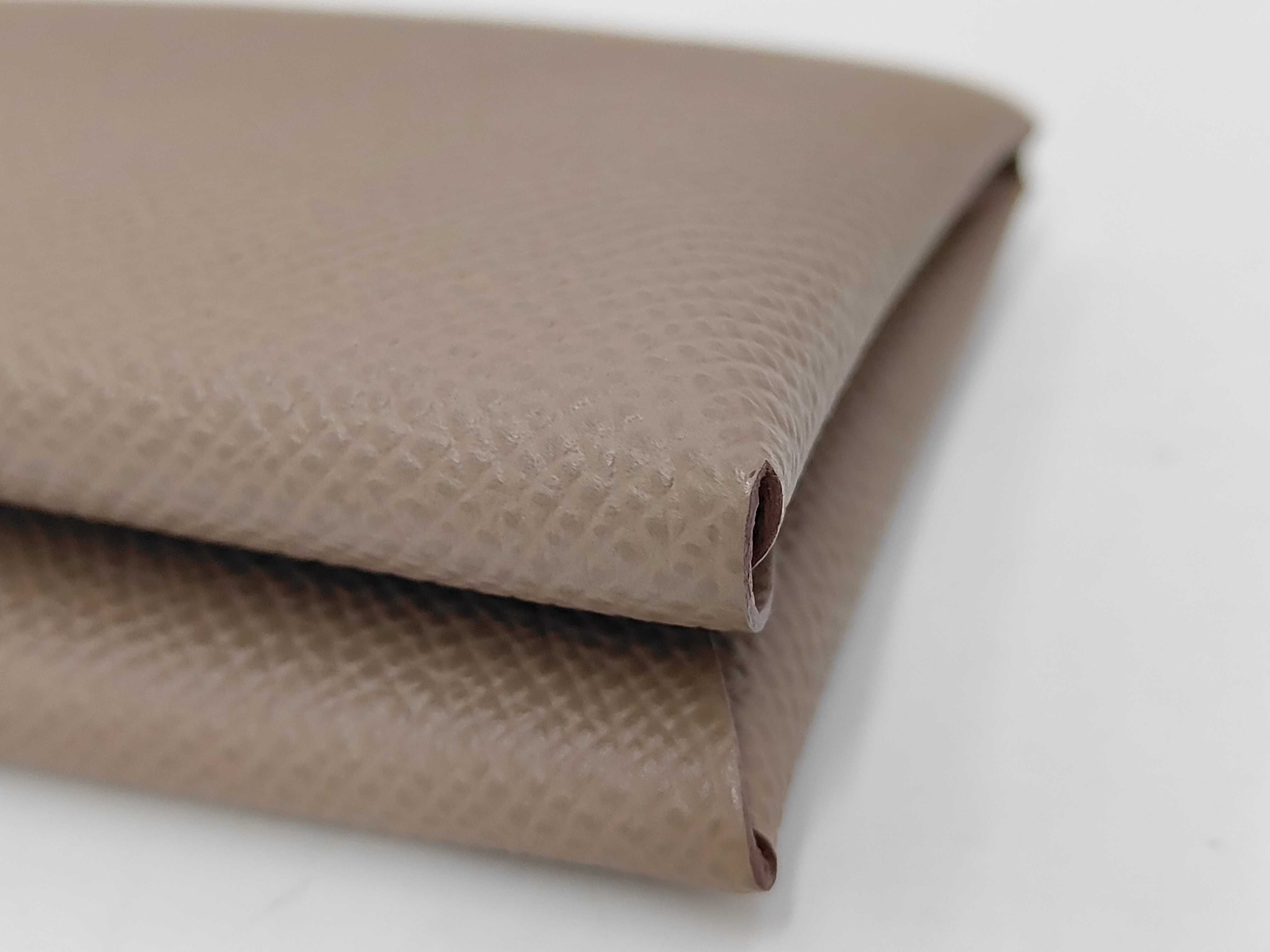 Calvi Duo Veau Epsom Etoupe K-stamp Card Case — view 3