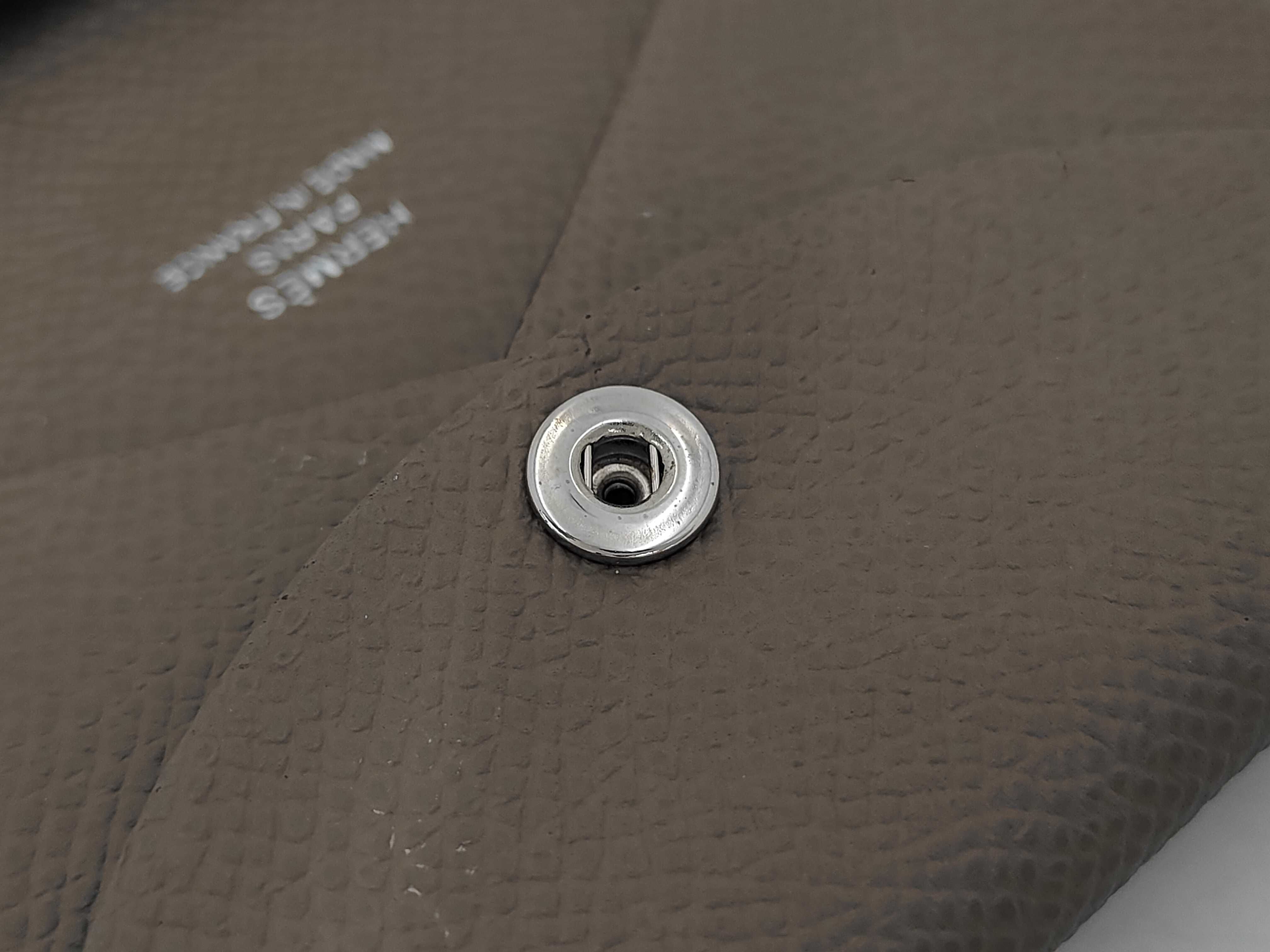Calvi Duo Veau Epsom Etoupe K-stamp Card Case — view 6