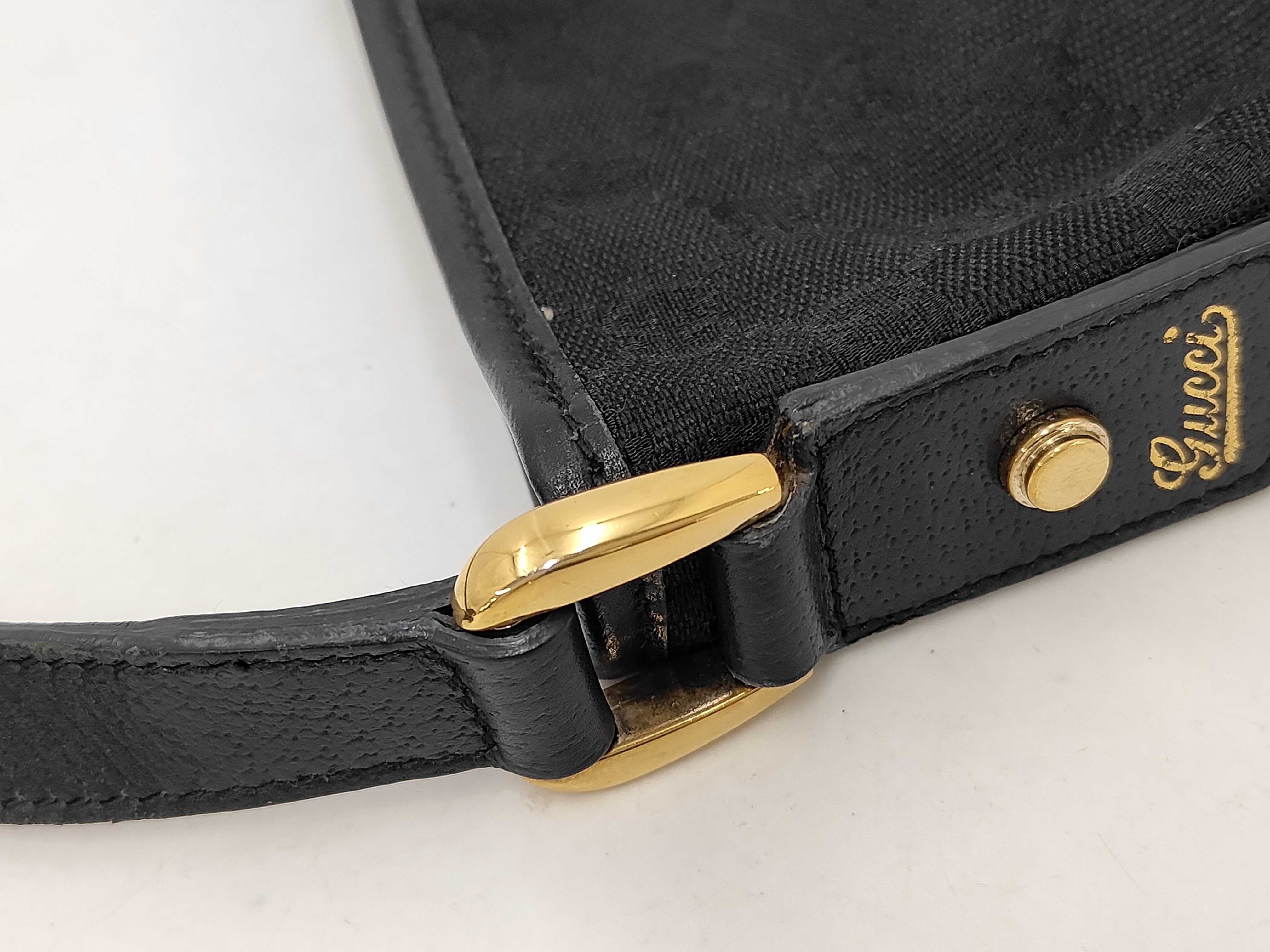 GG Canvas Black Shoulder Bag — view 5